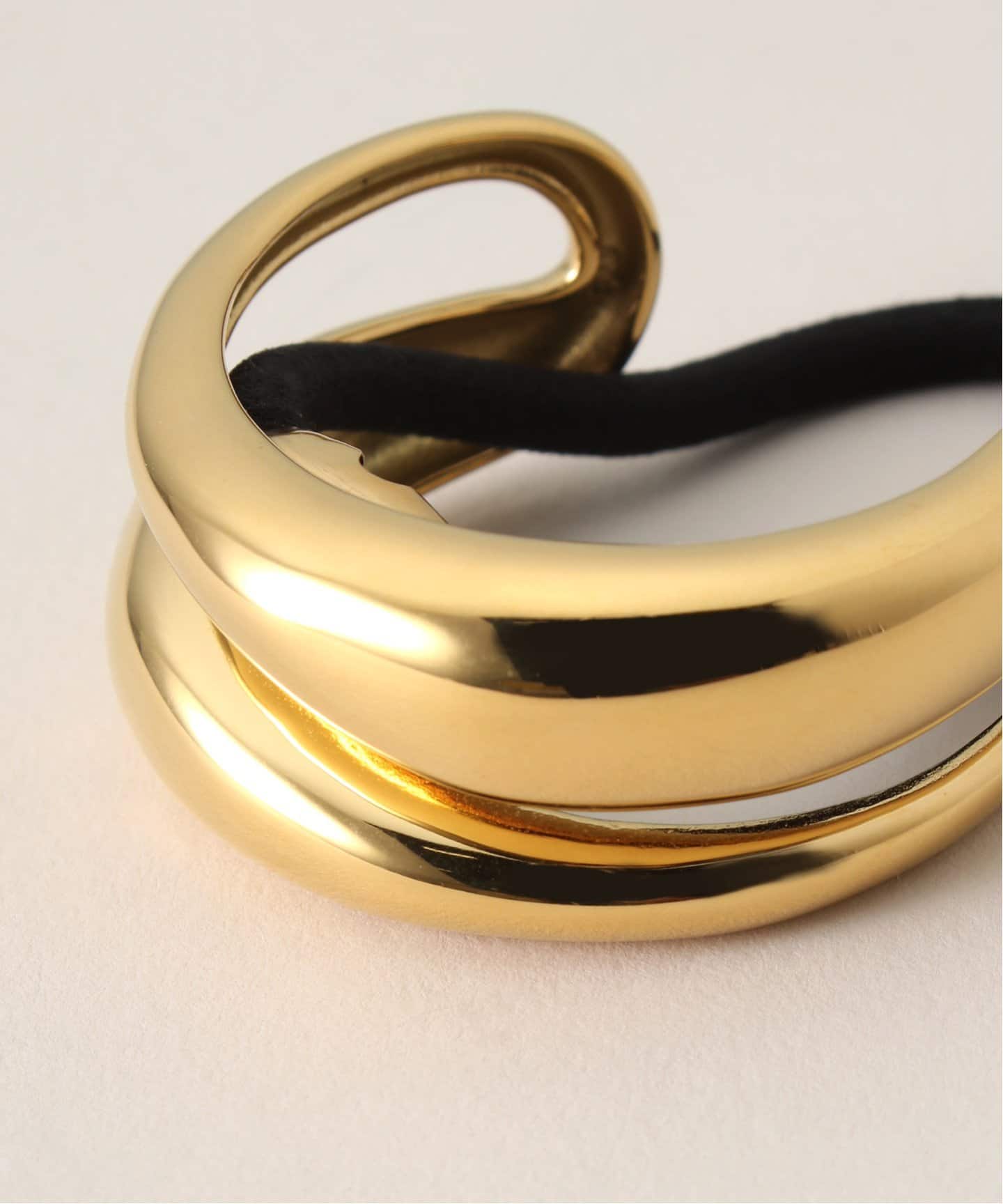 【JURATE LA/ユラティー】 GOLDPLATE W HAIR TIE JURATE LA/ユラティー】 GOLDPLATE W HAIR TIE（ヘア