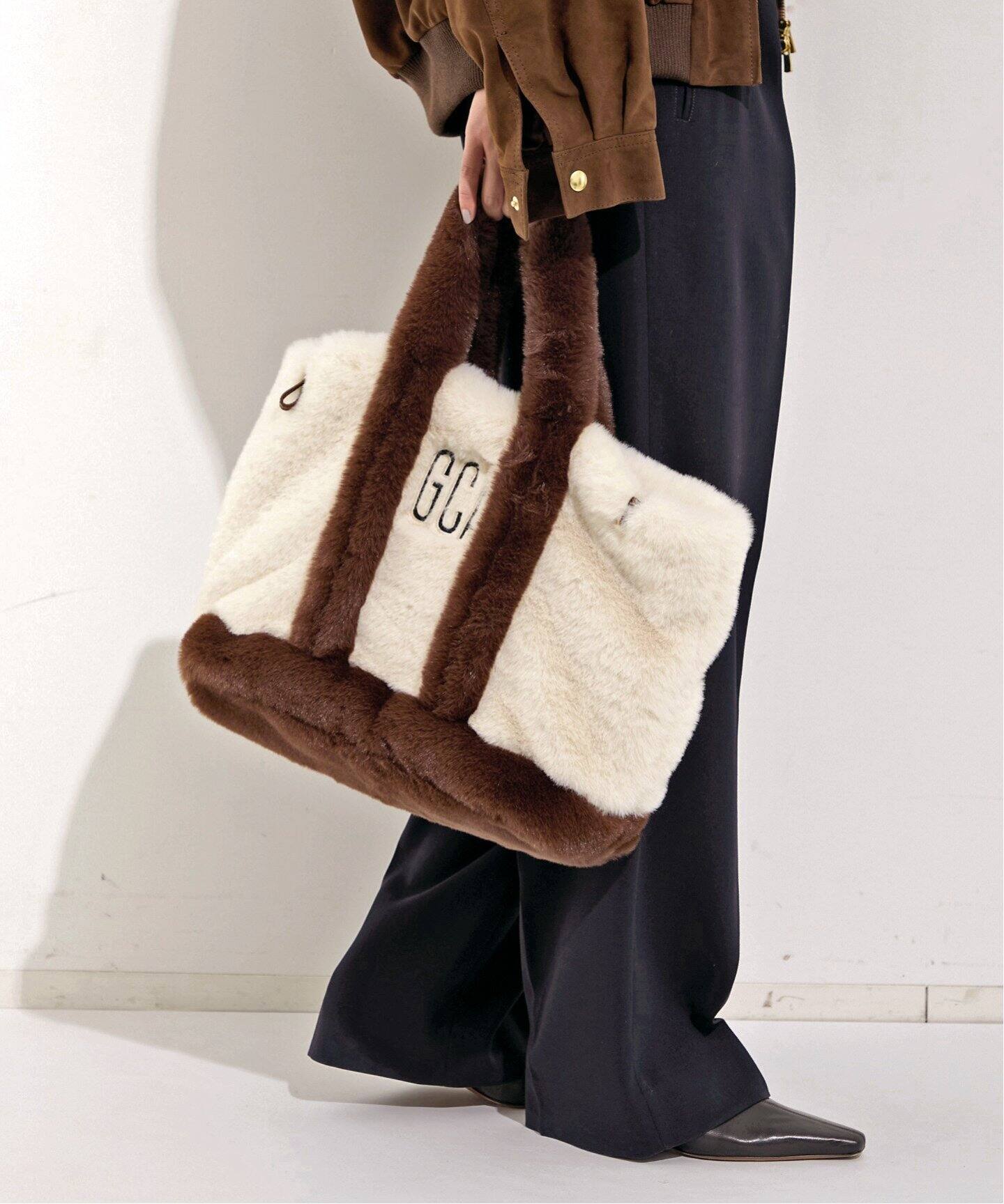 GOOD GRIEF!/グッド グリーフ】 GCA EMB FAUX FUR TOTE BAG（トート 