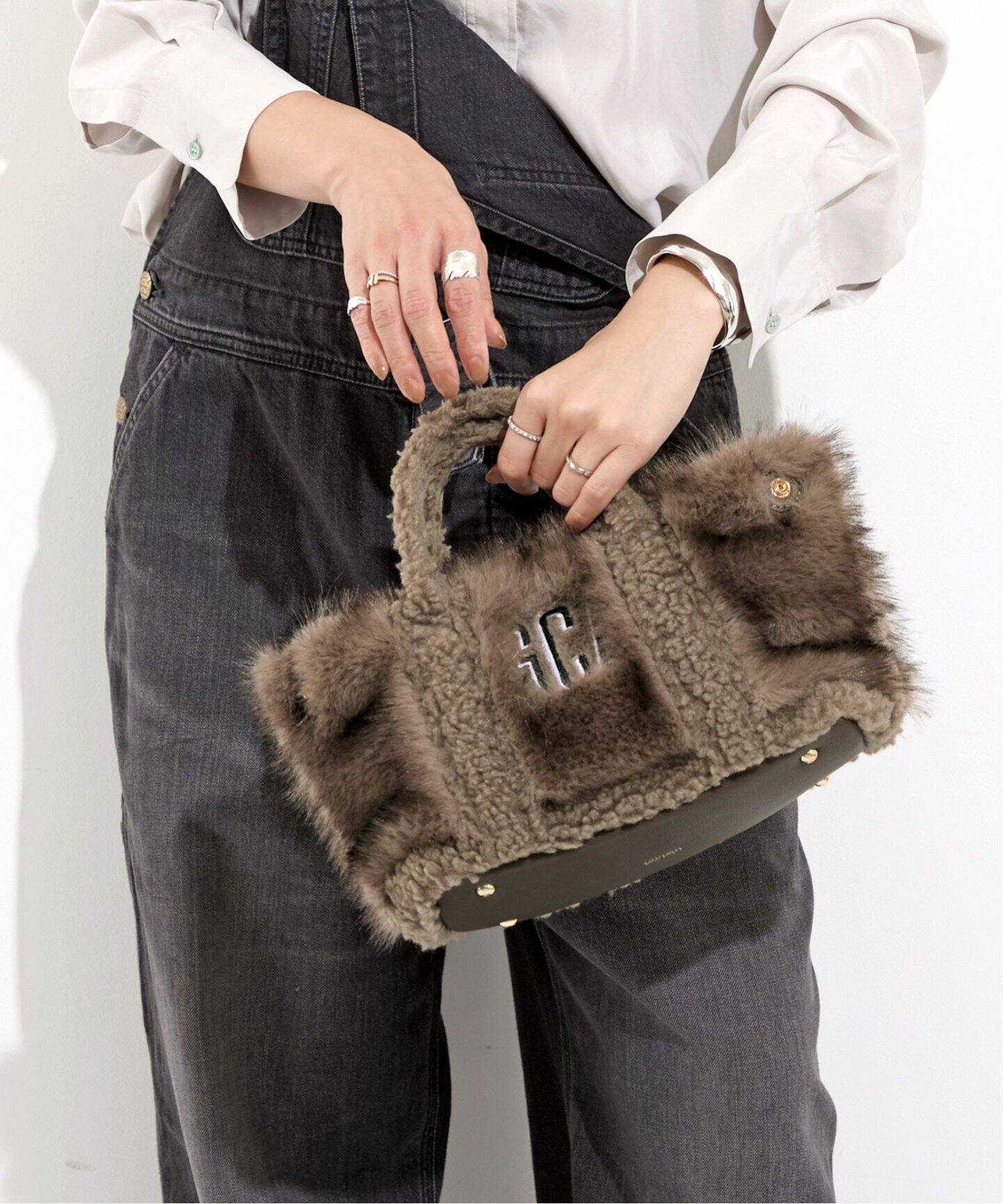 GOOD GRIEF!/グッド グリーフ】 GCA EMB FAUX FUR PINT TOTE（その他 