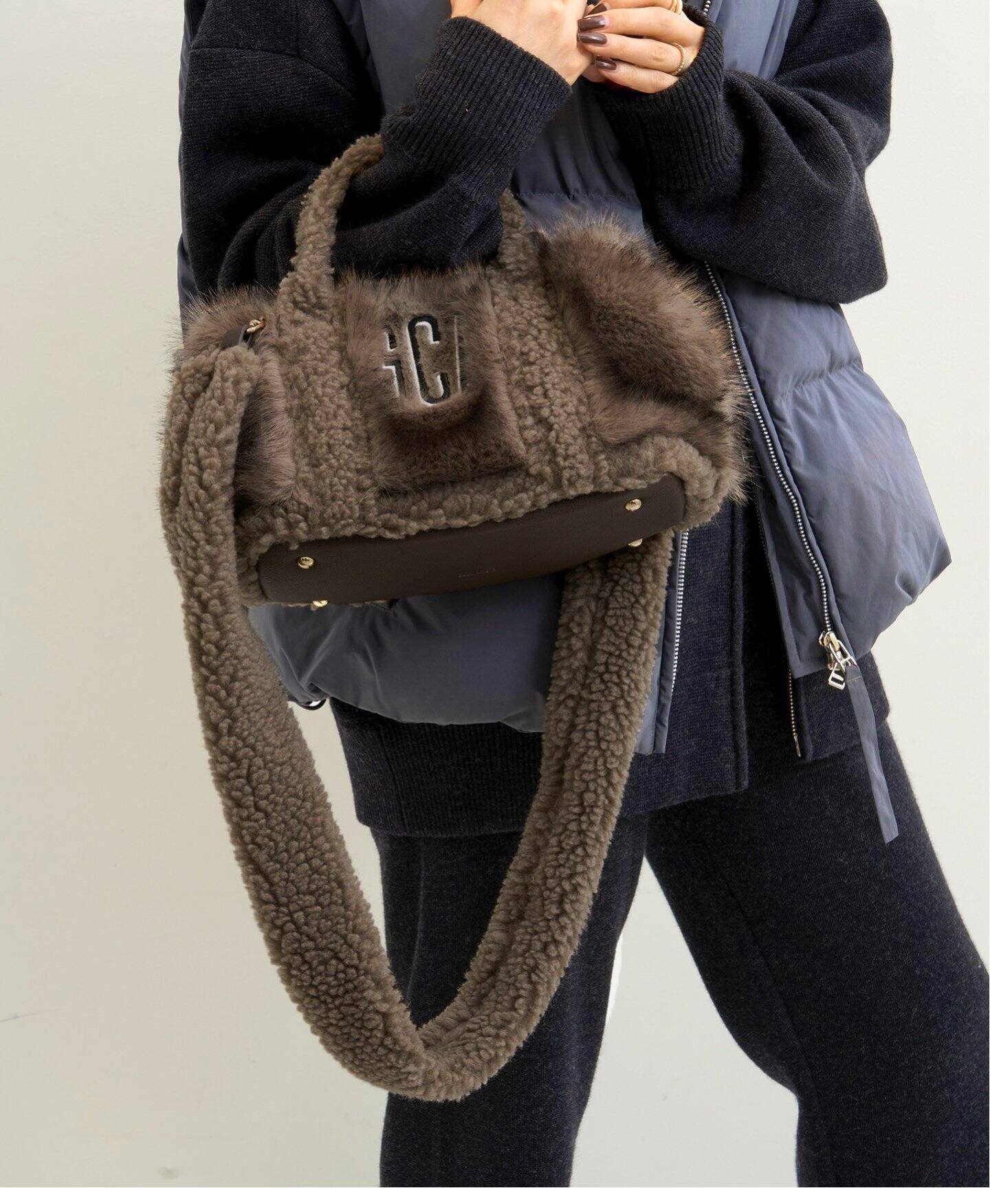 GOOD GRIEF!/グッド グリーフ】 GCA EMB.FAUX FUR PINT TOTE（その他  