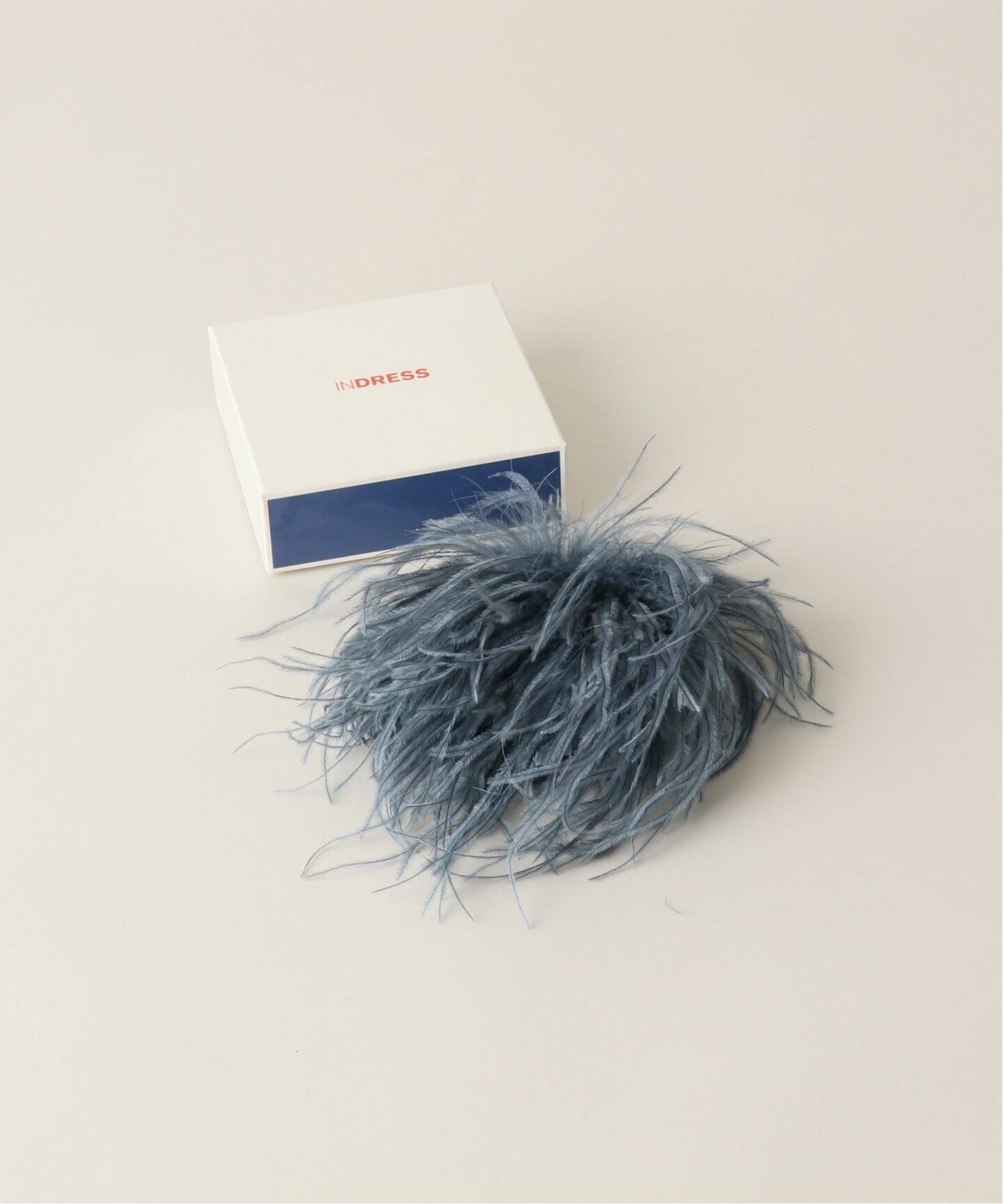 INDRESS/インドレス】 Ostrich Feather Brooch（コサージュ）｜L 