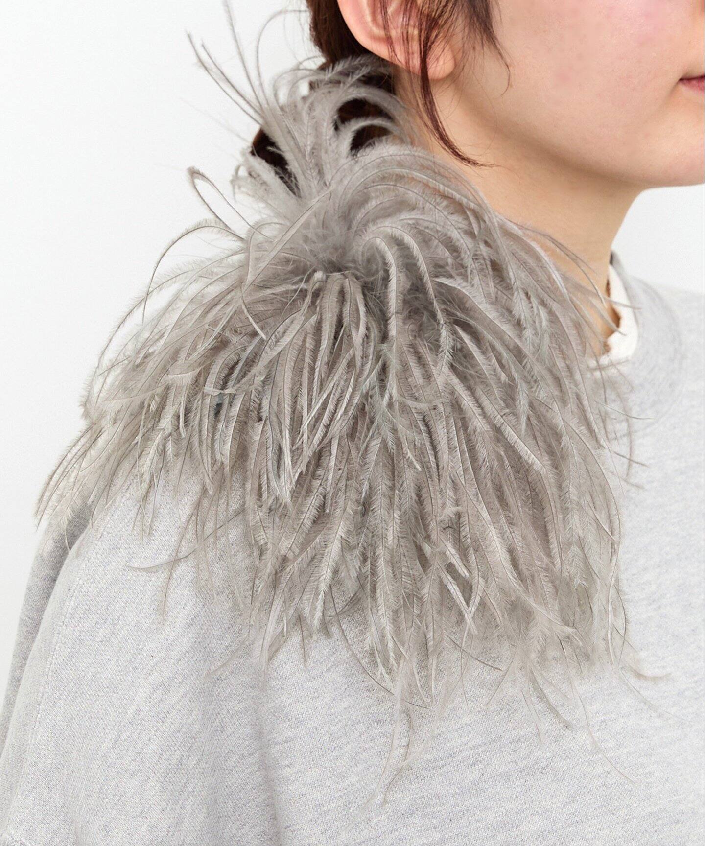 INDRESS/インドレス】 Ostrich Feather Brooch（コサージュ）｜L 