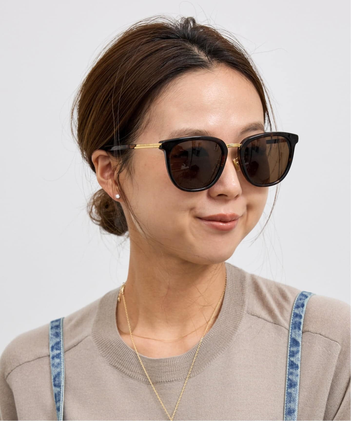 新品⭐︎L'Appartement 【ボッテガ・ヴェネタ】 サングラス　ブラウン BOTTEGA VENETA/ボッテガ ヴェネタ】 BROWN SUNGLASS（サングラス）｜L