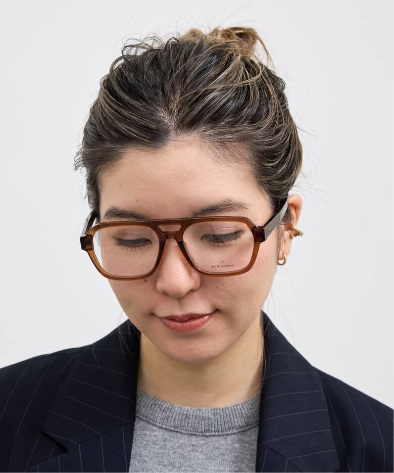 BOTTEGA VENETA/ボッテガ ヴェネタ】 TRANSPARENT BROWN GLASSES 