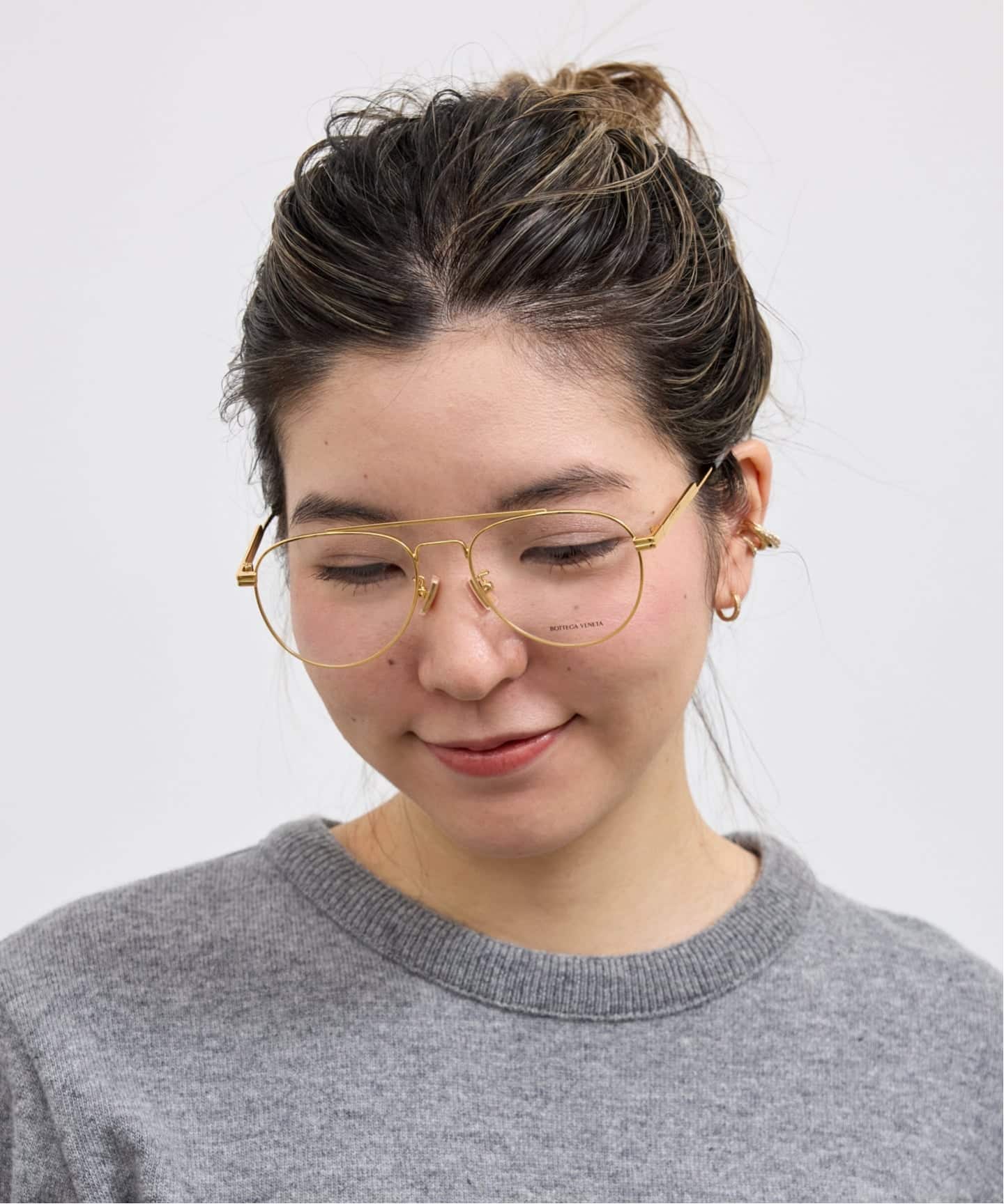 BOTTEGA VENETA/ボッテガ ヴェネタ】 GOLD TEARDROP GLASSES