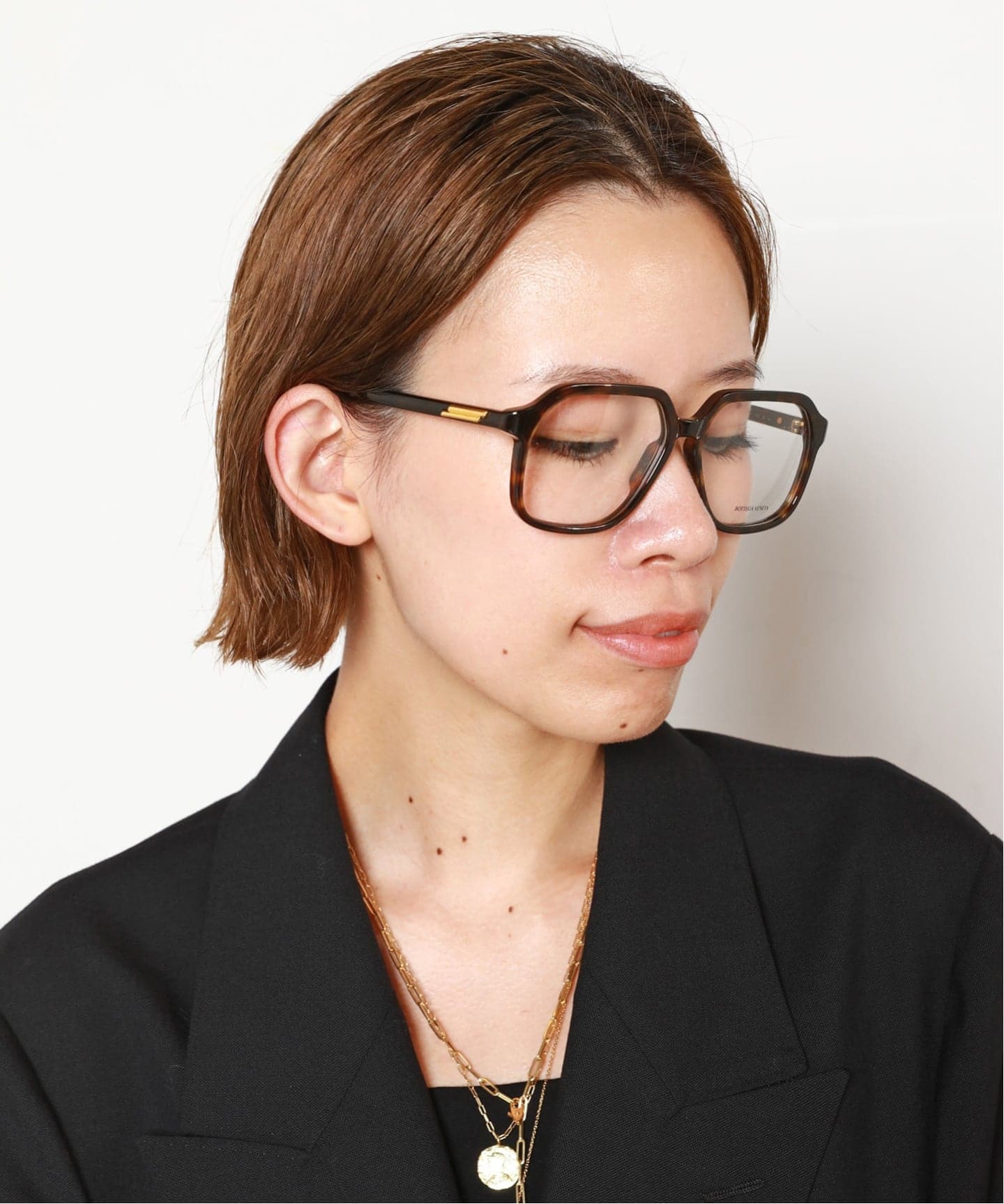 BOTTEGA VENETA/ボッテガ・ヴェネタ】Oversized frame eyewear