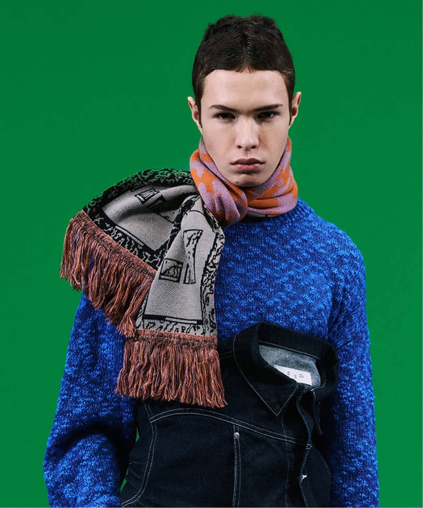 小物 baloriginal JACQUARD KNIT SOCCER SCARF baloriginal jacquard knit soccer scarf メンズ