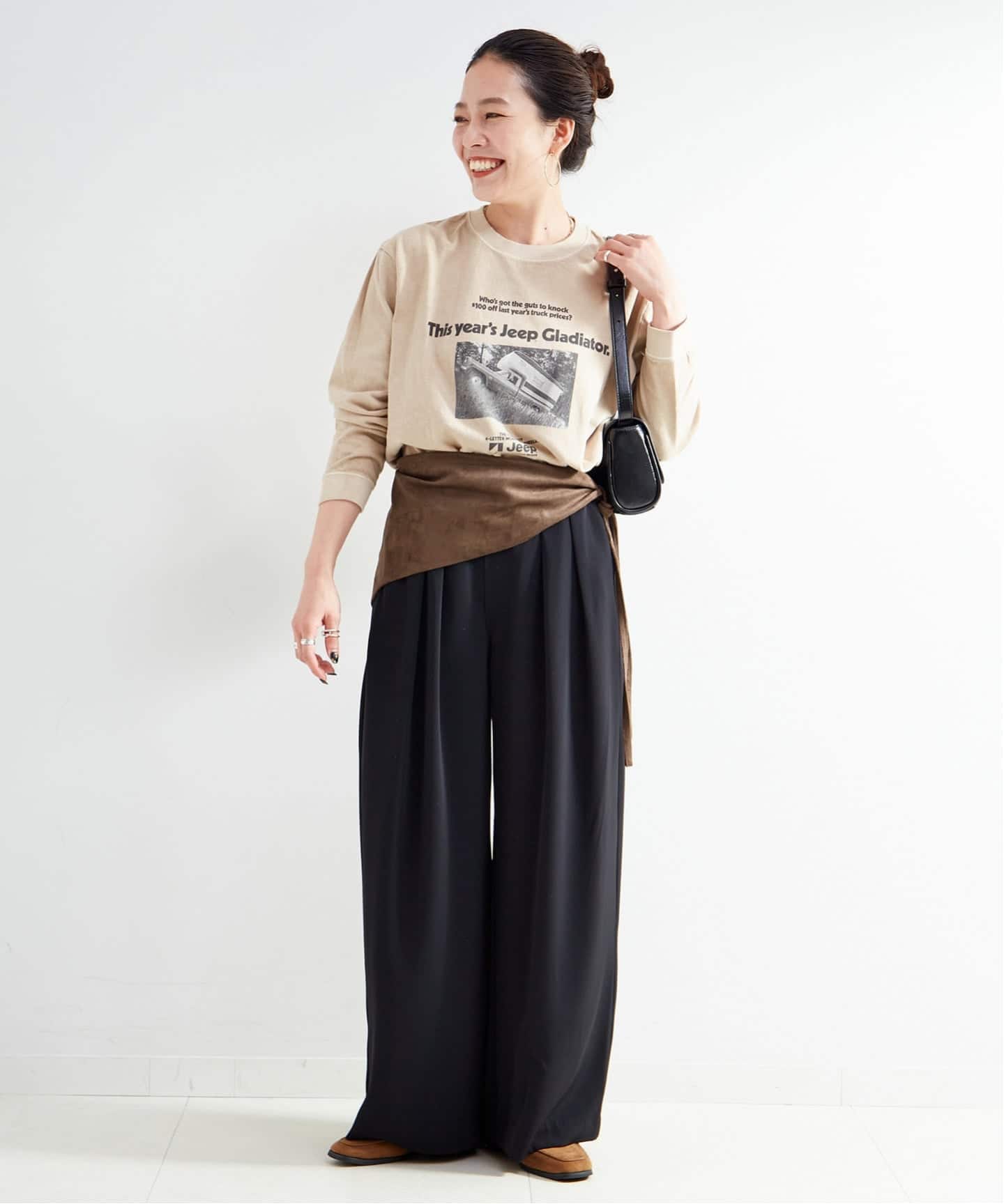 スエード調巻きスカート（その他ファッション小物）｜B.C STOCK