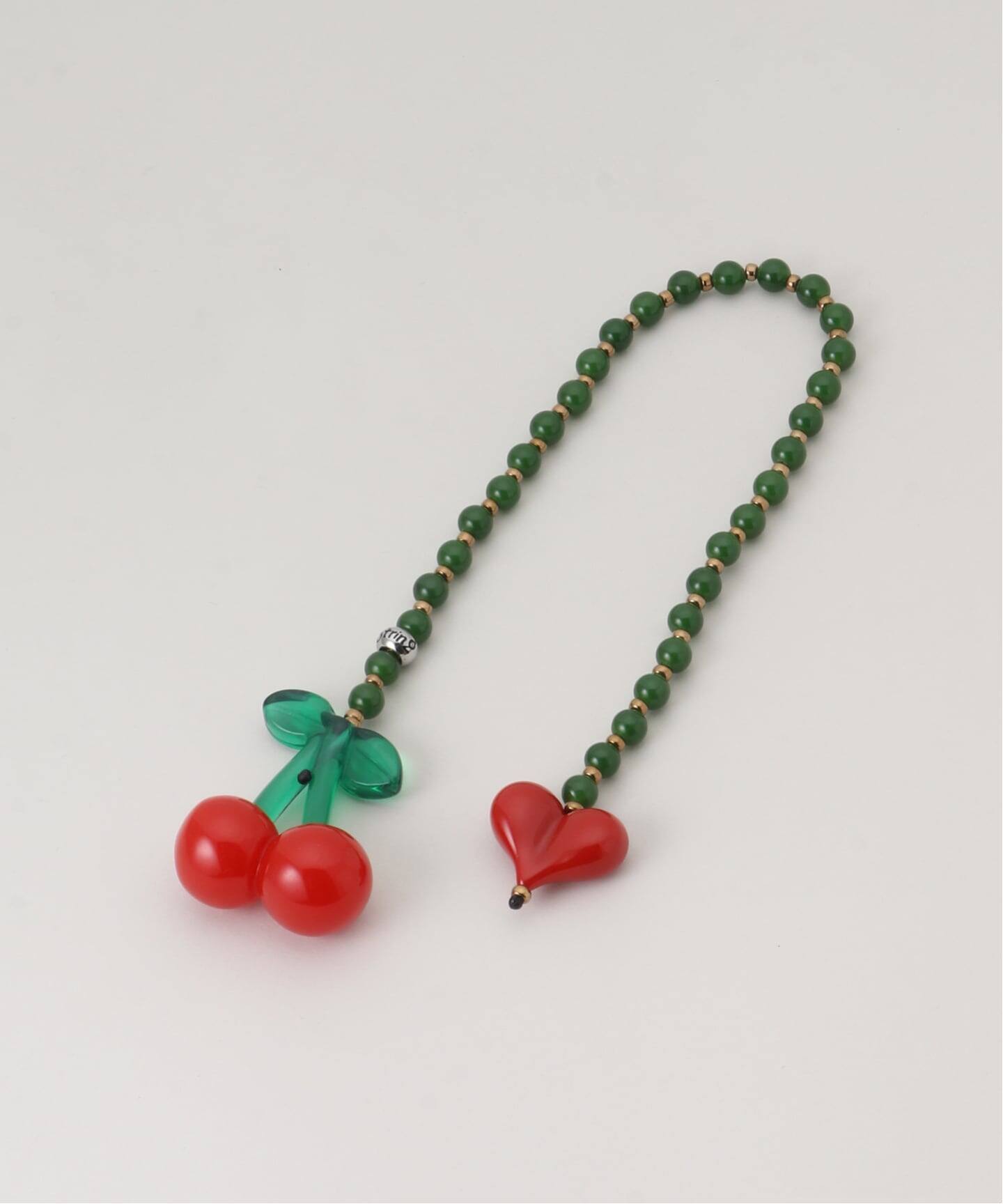 String Ting / ストリング ティング Cherry Drop Jade Bag Charm（キー