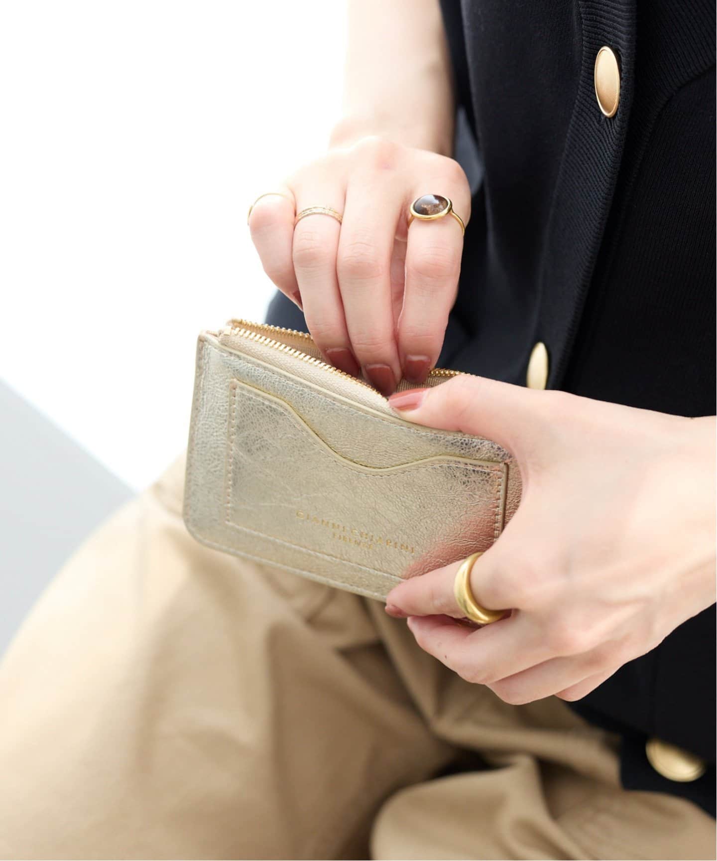 GIANNI CHIARINI 三つ折り財布 PF5080 GRN TRI-FOLD WALLET GIANNI CHIARINI｜ジャンニ キアリーニの財布通販 - ZOZOTOWN