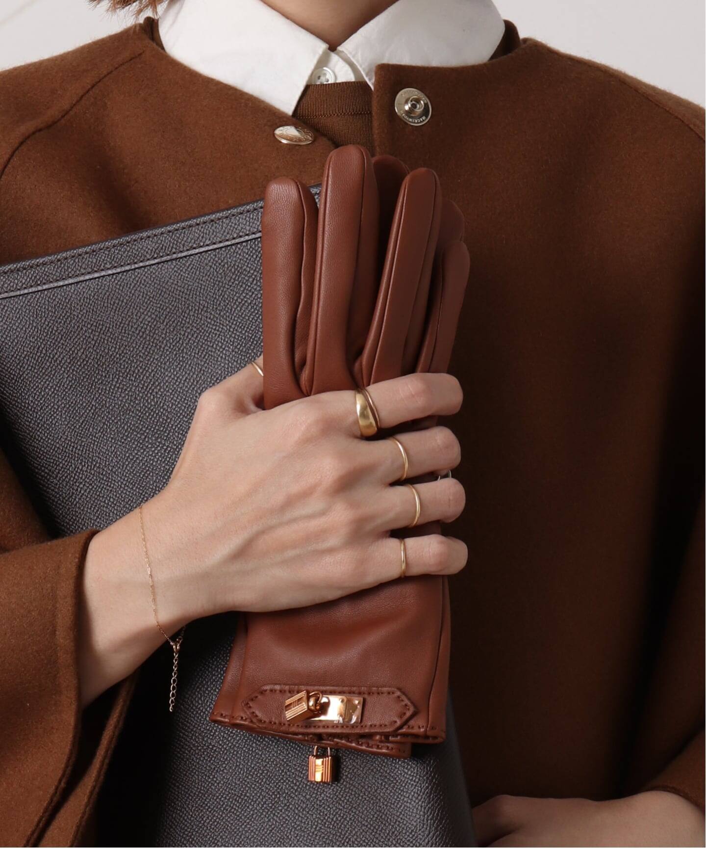 エルメス　HERMES 茶色　手袋　7.5 楽天市場】HERMES エルメス パンチング グローブ 革手袋 レザー