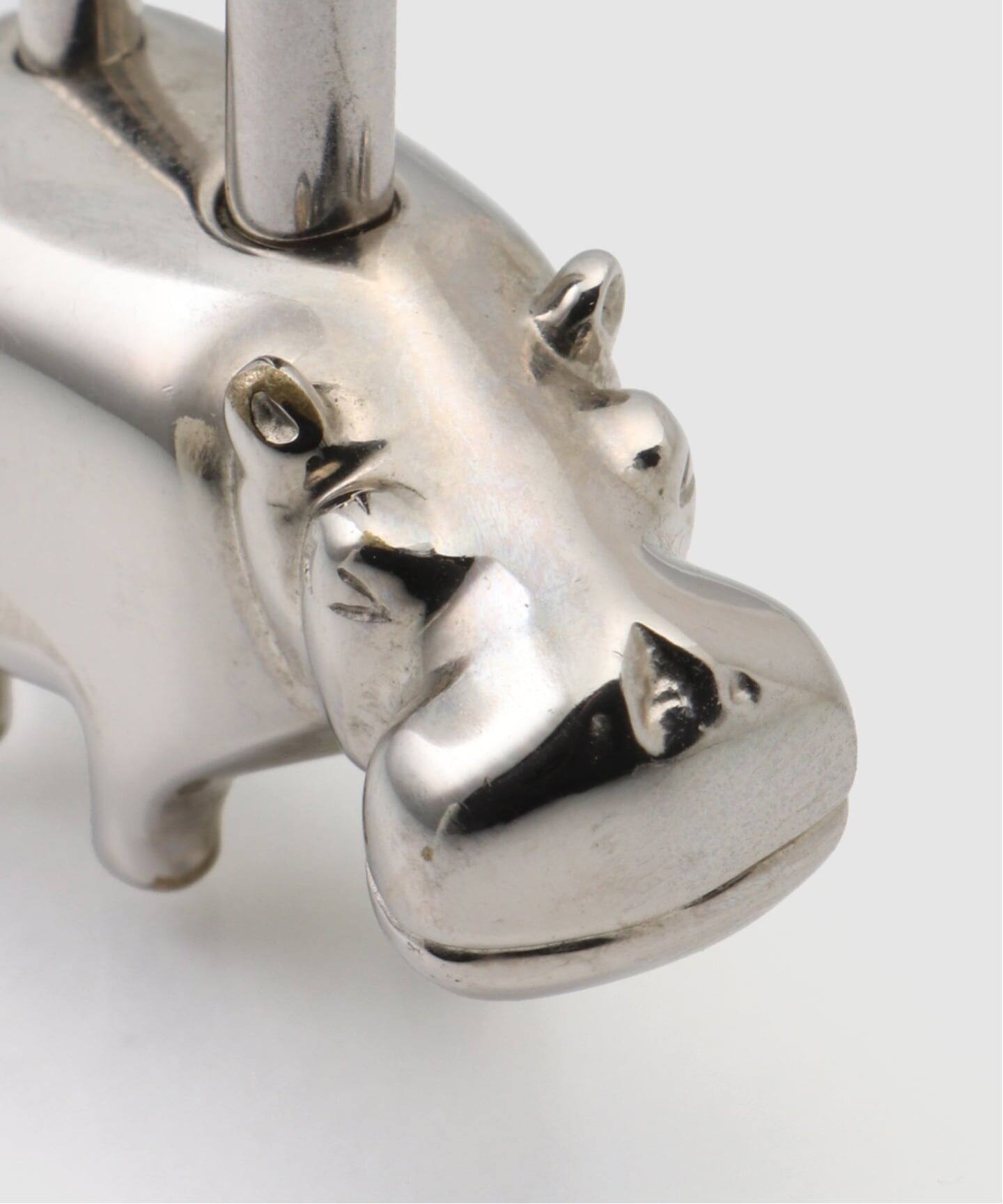VINTAGE HERMES/エルメス】cadena charm hippo 2005（キーケース／キー