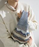 ラメMIXボーダーニットバッグ