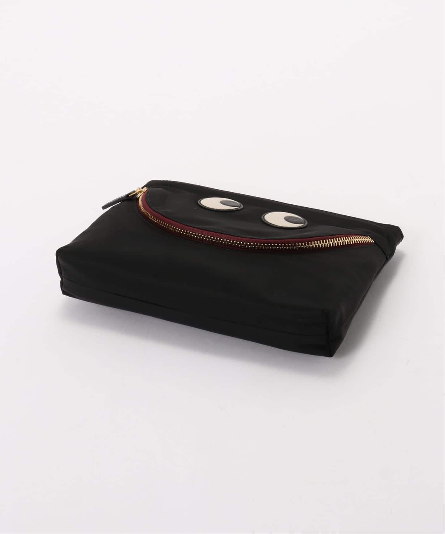 ANYA HINDMARCH/アニヤ ハインドマーチ Pouch Happy Eyes in Black