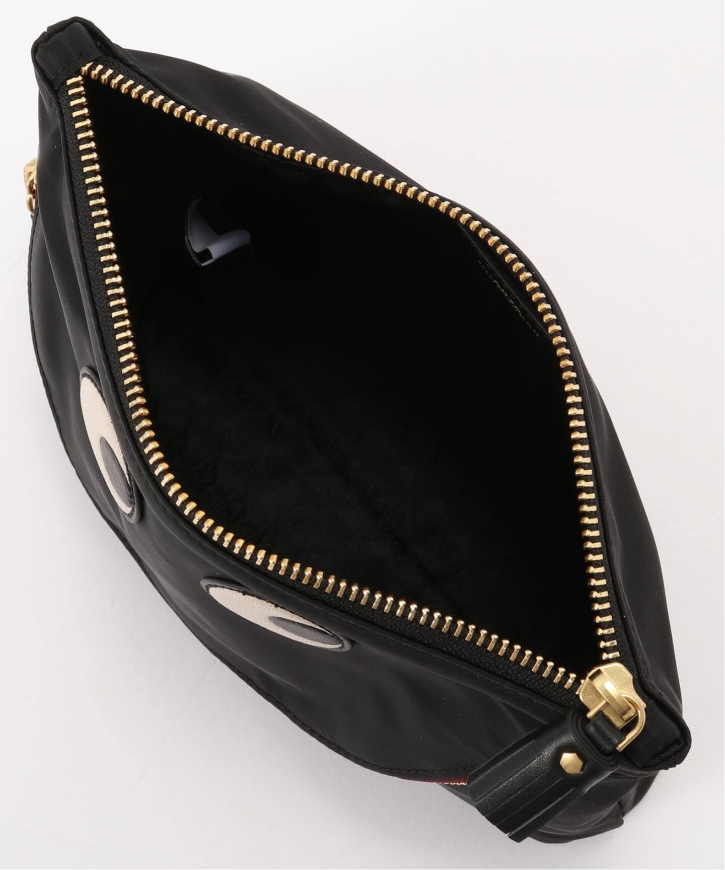 ANYA HINDMARCH/アニヤ ハインドマーチ Pouch Happy Eyes in Black 