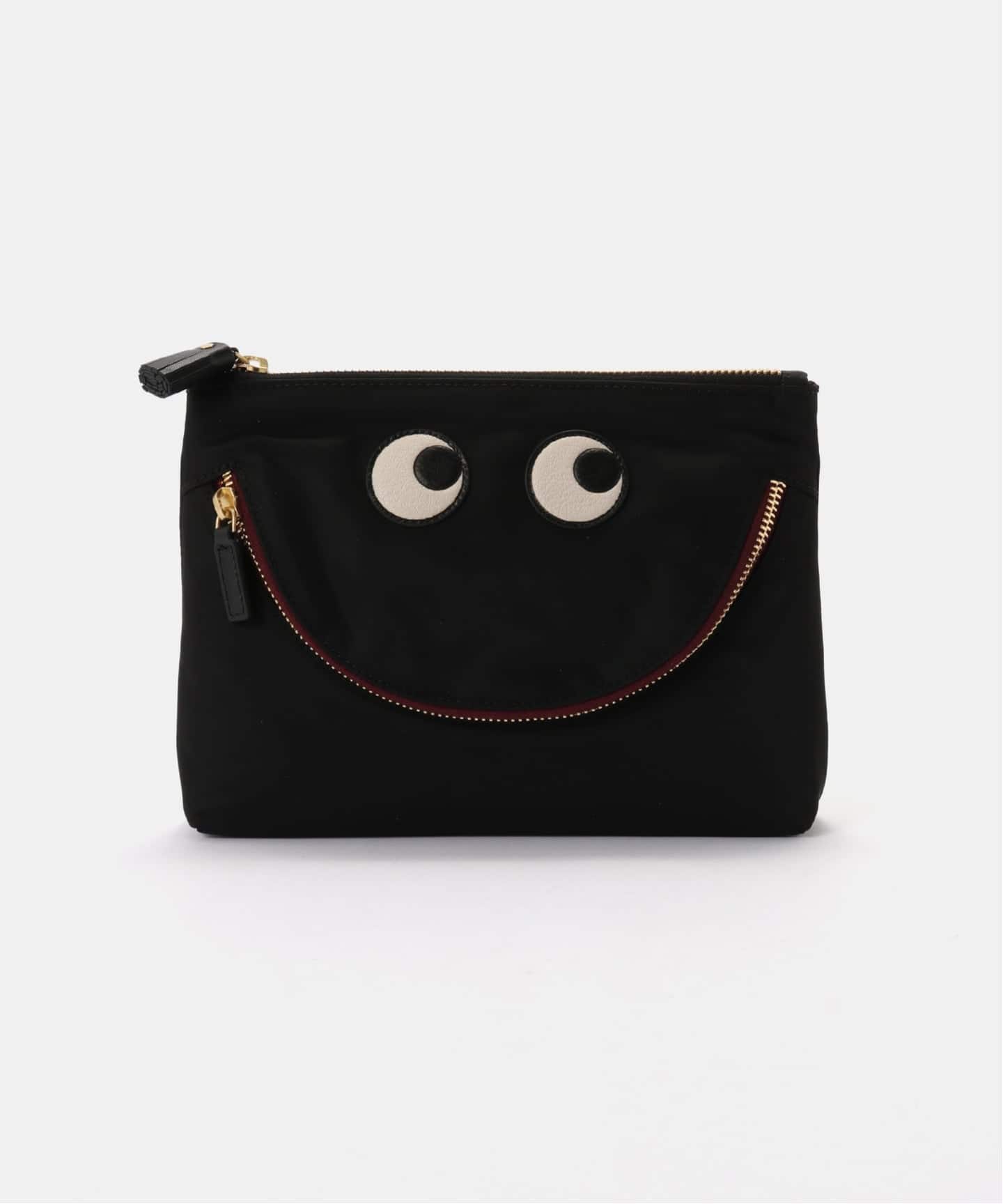 ANYA HINDMARCH/アニヤ ハインドマーチ Pouch Happy Eyes in Black
