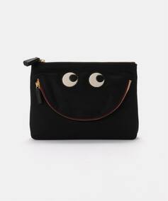 ANYA HINDMARCH/アニヤ ハインドマーチ Pouch Happy Eyes in Black 