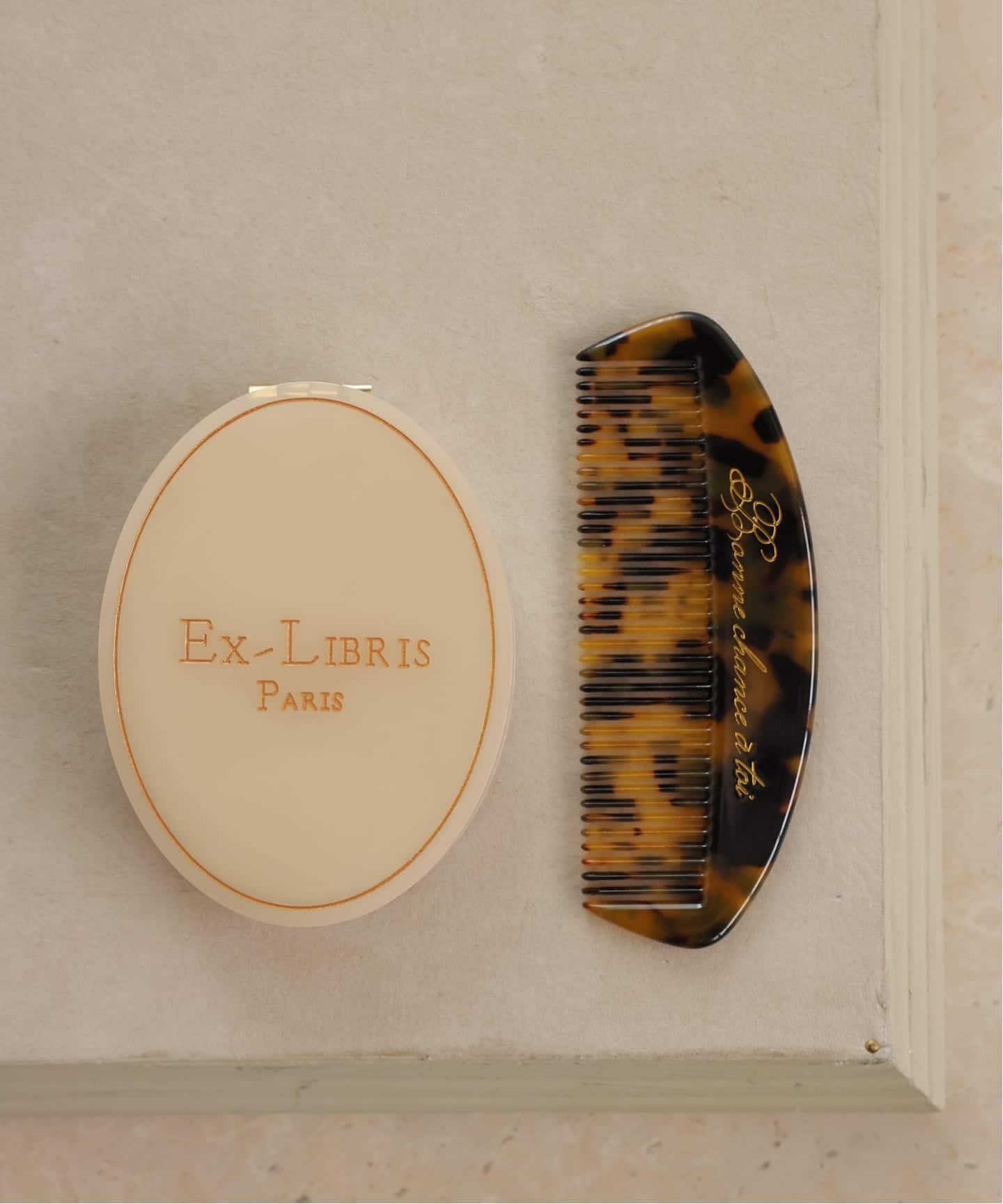 slobe iena 別注ex-libris paris 3点セット 3点セット》Ex-Libris Paris SLOBE別注 ミラー&コーム&巾着セット