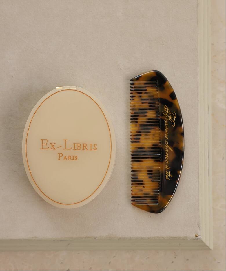 3点セット》Ex-Libris Paris SLOBE別注 ミラー&コーム&巾着セット 