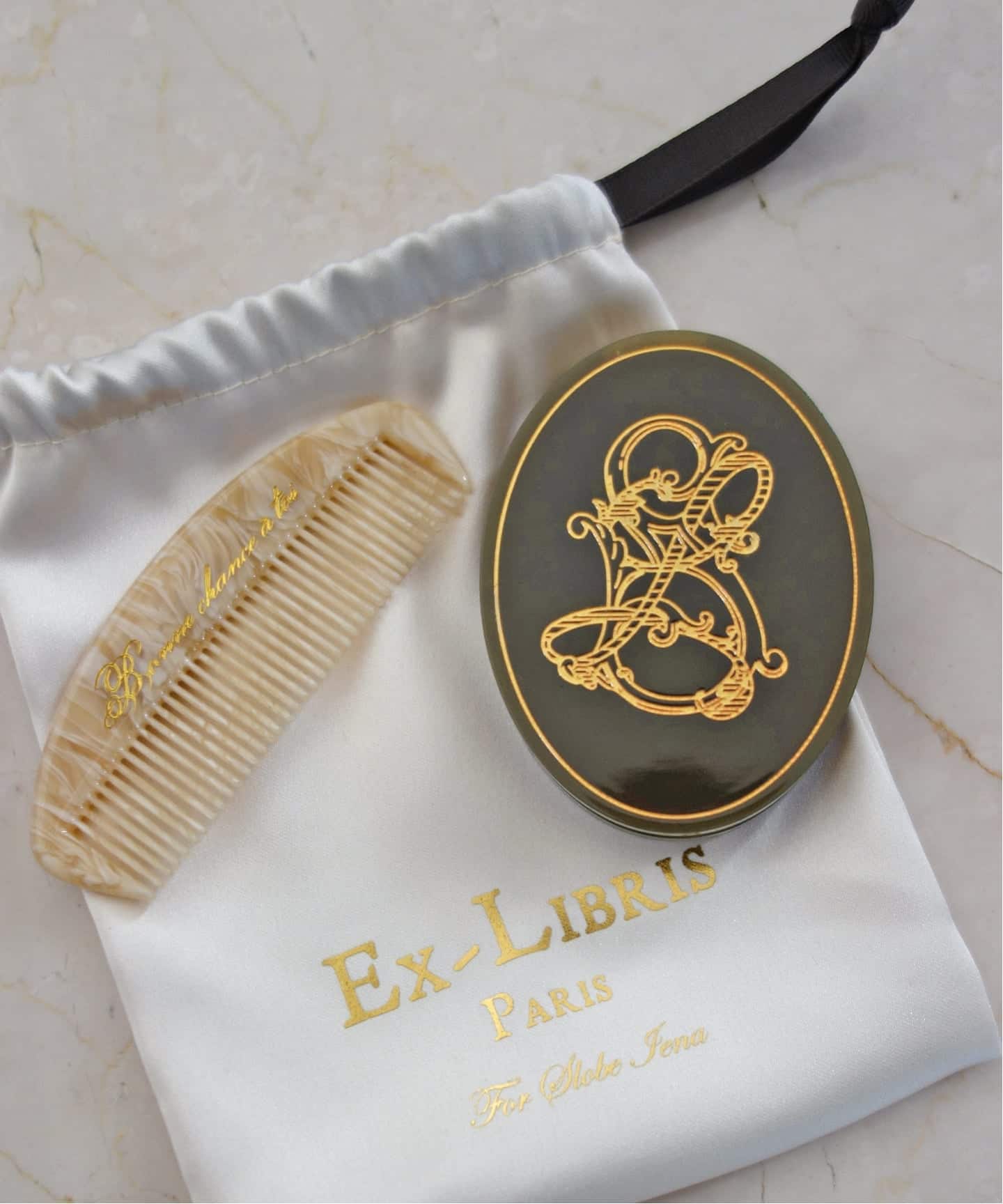 slobe iena 別注ex-libris paris 3点セット 3点セット》Ex-Libris Paris SLOBE別注 ミラー&コーム&巾着セット