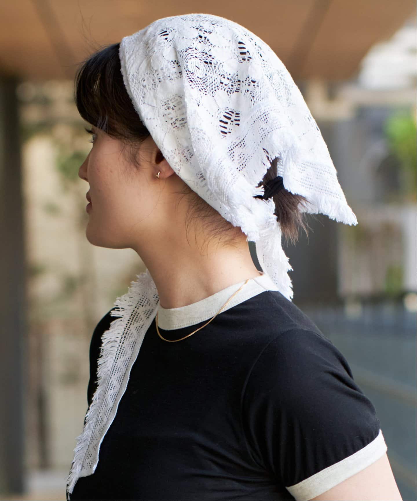 IENA LA BOUCLE バテンレースバブーシュカ 追加予約》IENA LA BOUCLE バテンレースバブーシュカ（スカーフ