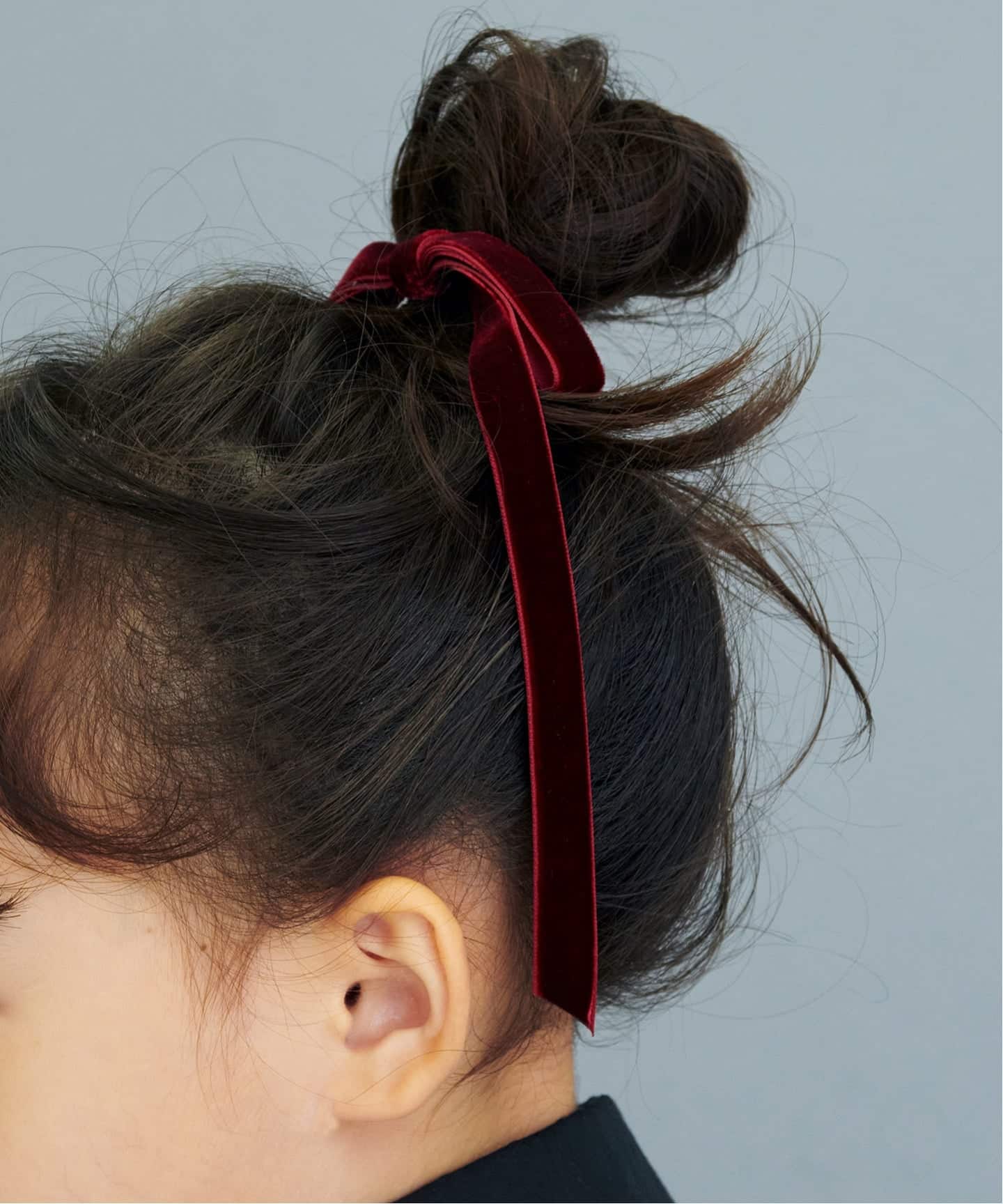 追加》【BASIC】ベルベットリボンゴム kids（ヘアアクセサリー）｜IENA