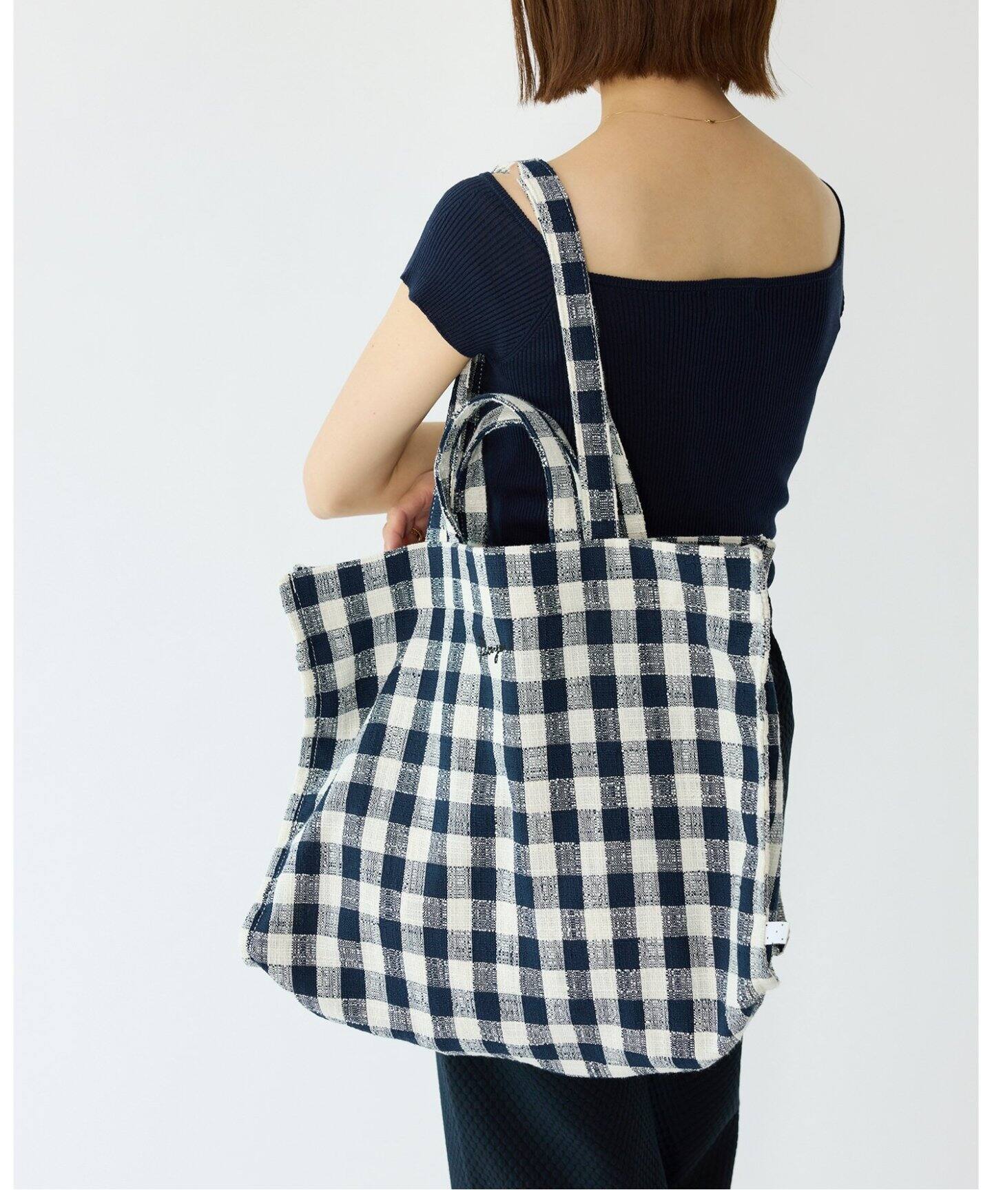 喜ばれる誕生日プレゼント ボンジュール2wayトートバッグ(ギンガムチェック)（トートバッグ バッグ