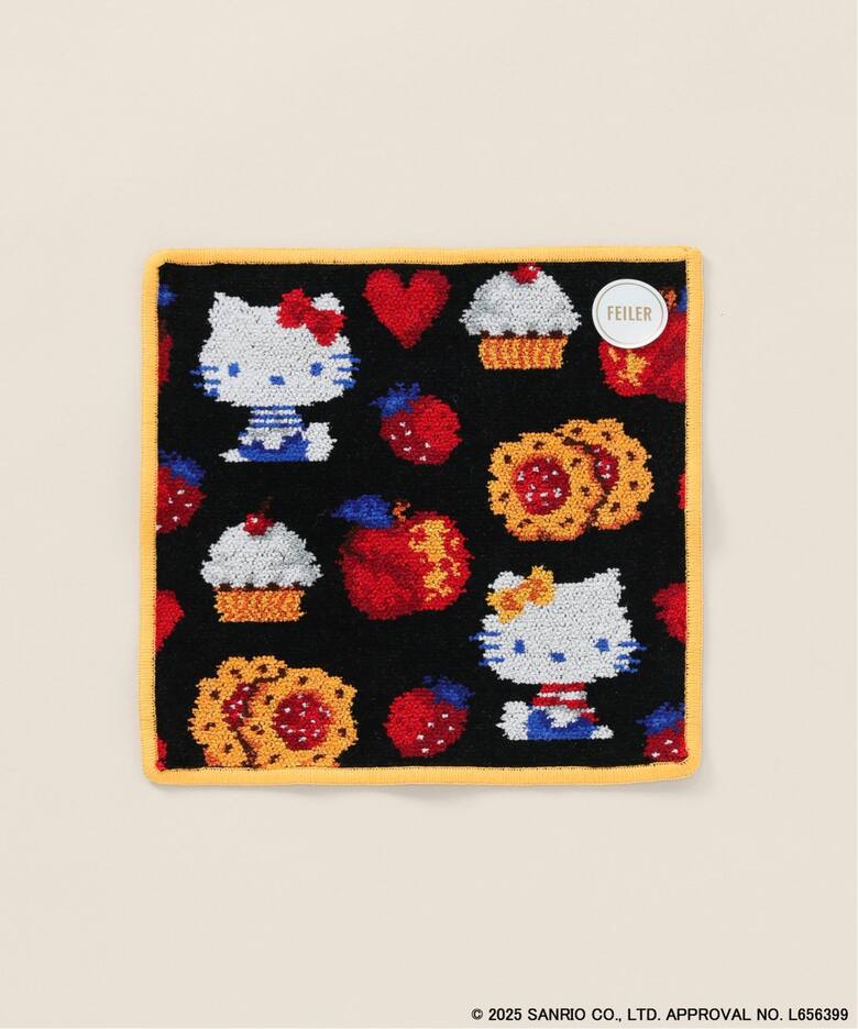 FEILER/フェイラー 別注 DLICIEUX HELLO KITTY 25*25（ハンカチ 