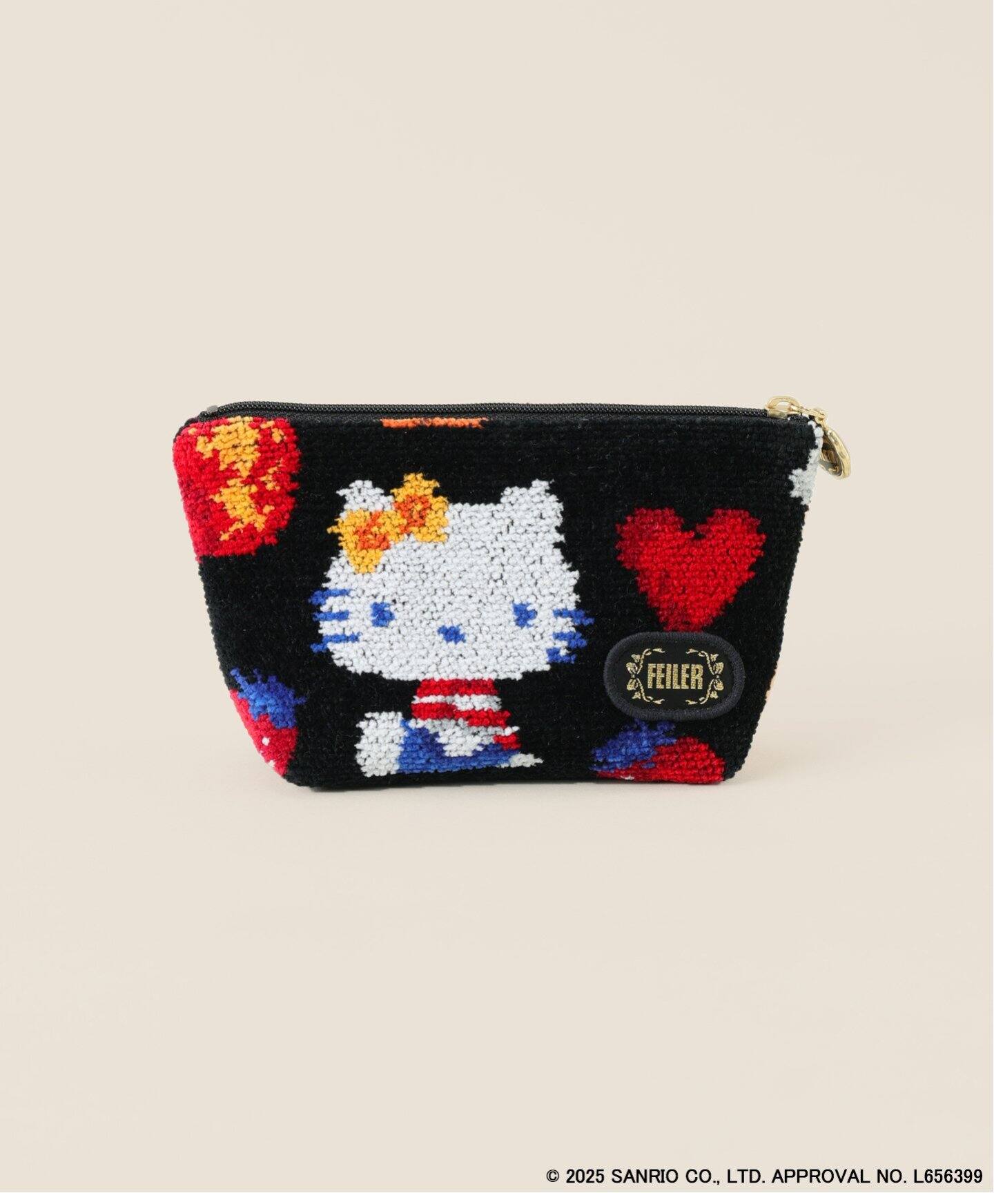 FEILER/フェイラー 別注 DLICIEUX HELLO KITTY 舟形ポーチ（ポーチ 