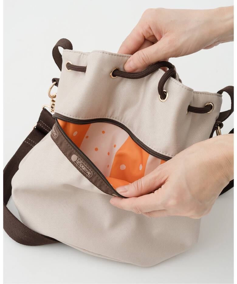 LeSportsac/レスポートサック × IENA ENFANT Drawstring Bucket Bag 