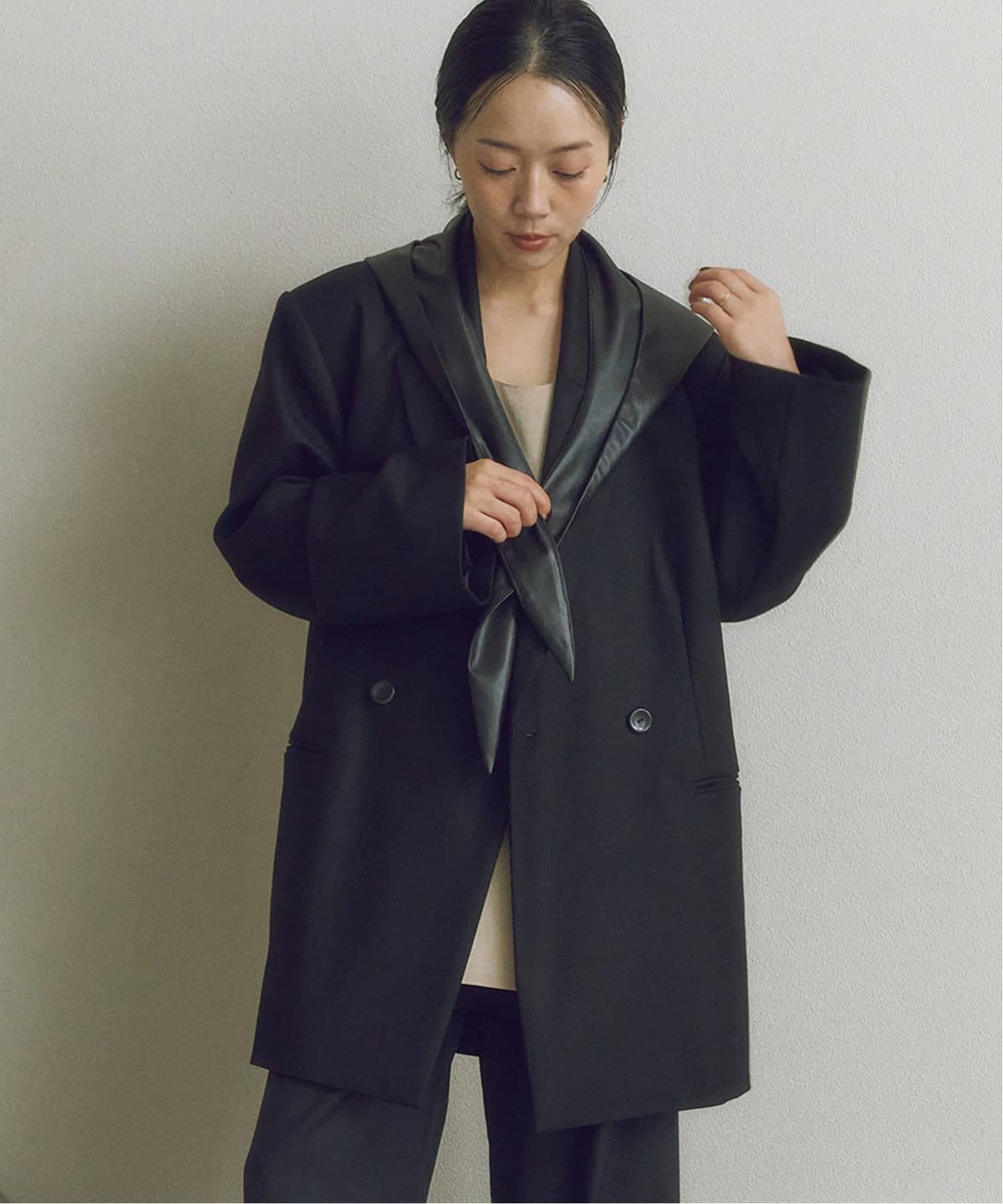 Plage MY_fake leather フード　新品 MY_fake leather フード（その他ファッション小物）｜Plage