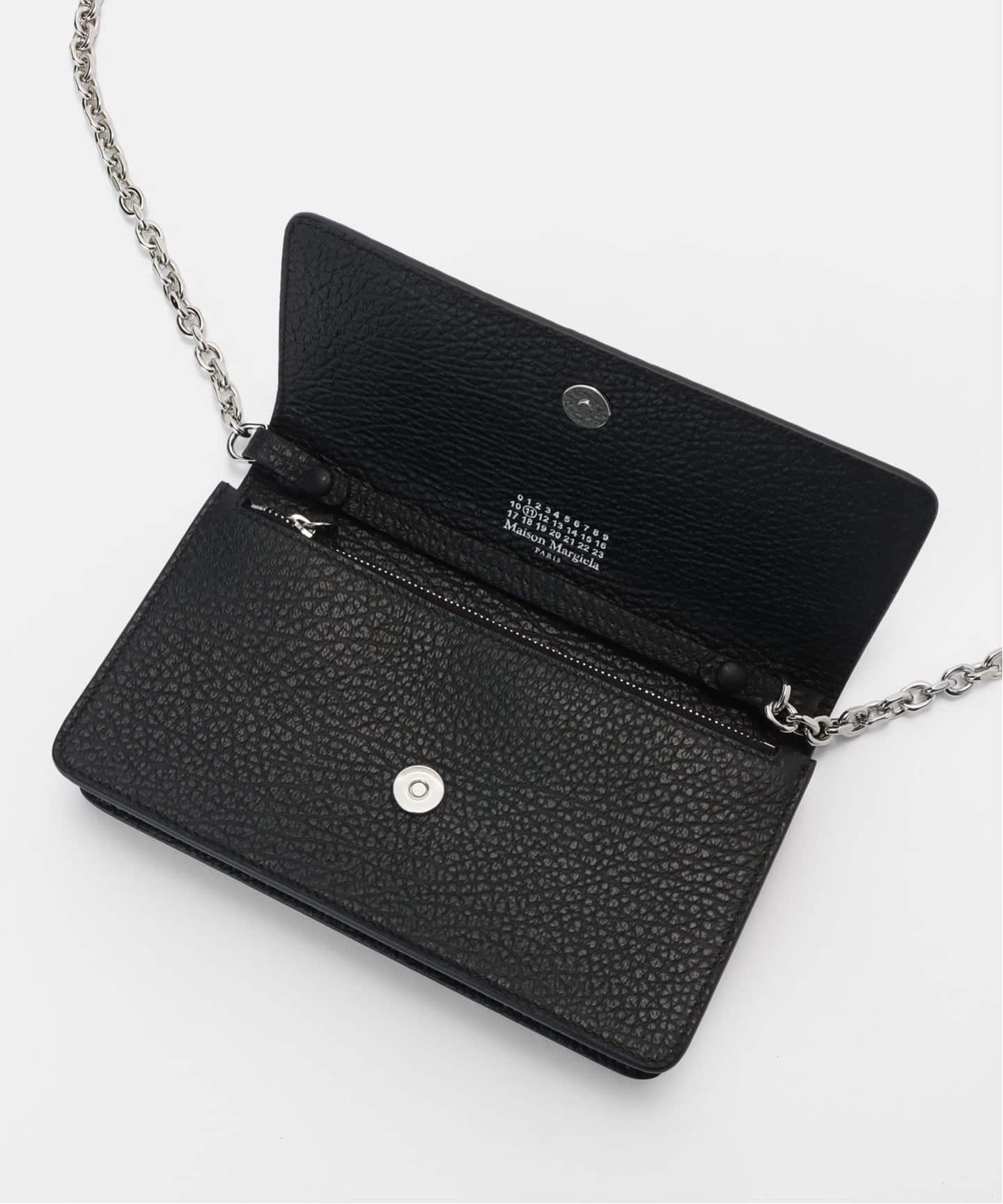 メゾンマルジェラ leather chain wallet Maison Margiela Four stitches chain wallet for Women - Black