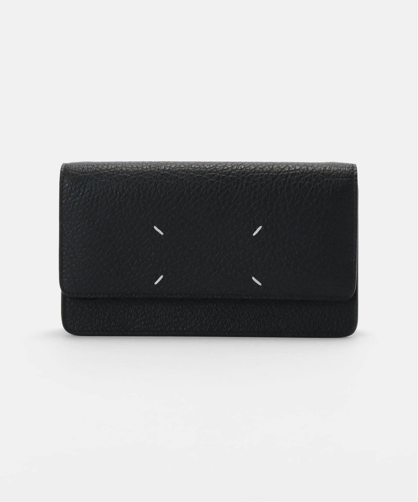 メゾンマルジェラ　WALLET ON CHAIN MEDIUM Leather Chain Wallet in Brown