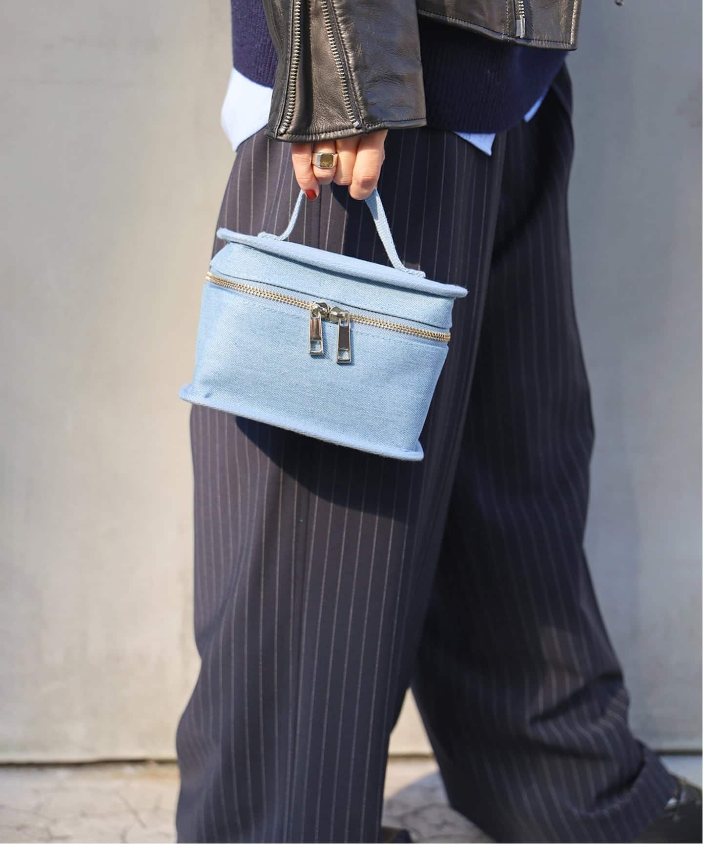 BISOU×L'EAU】バニティーポーチバッグ（デニム）（その他バッグ）｜L