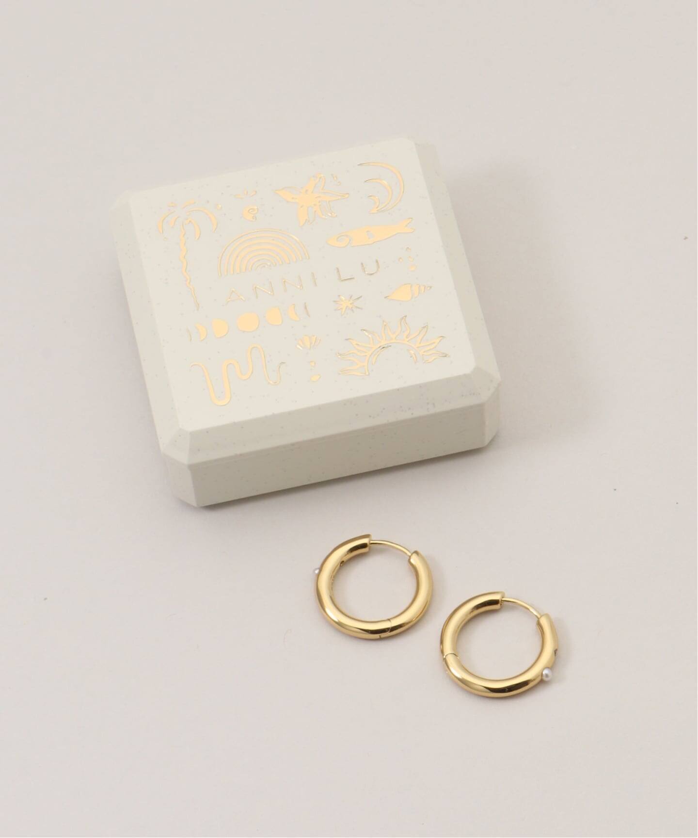 存在感抜群！エナメルピアス BRIGITTE オレンジ×ゴールド 存在感抜群！エナメルピアス BRIGITTE オレンジ×ゴールド 楽天