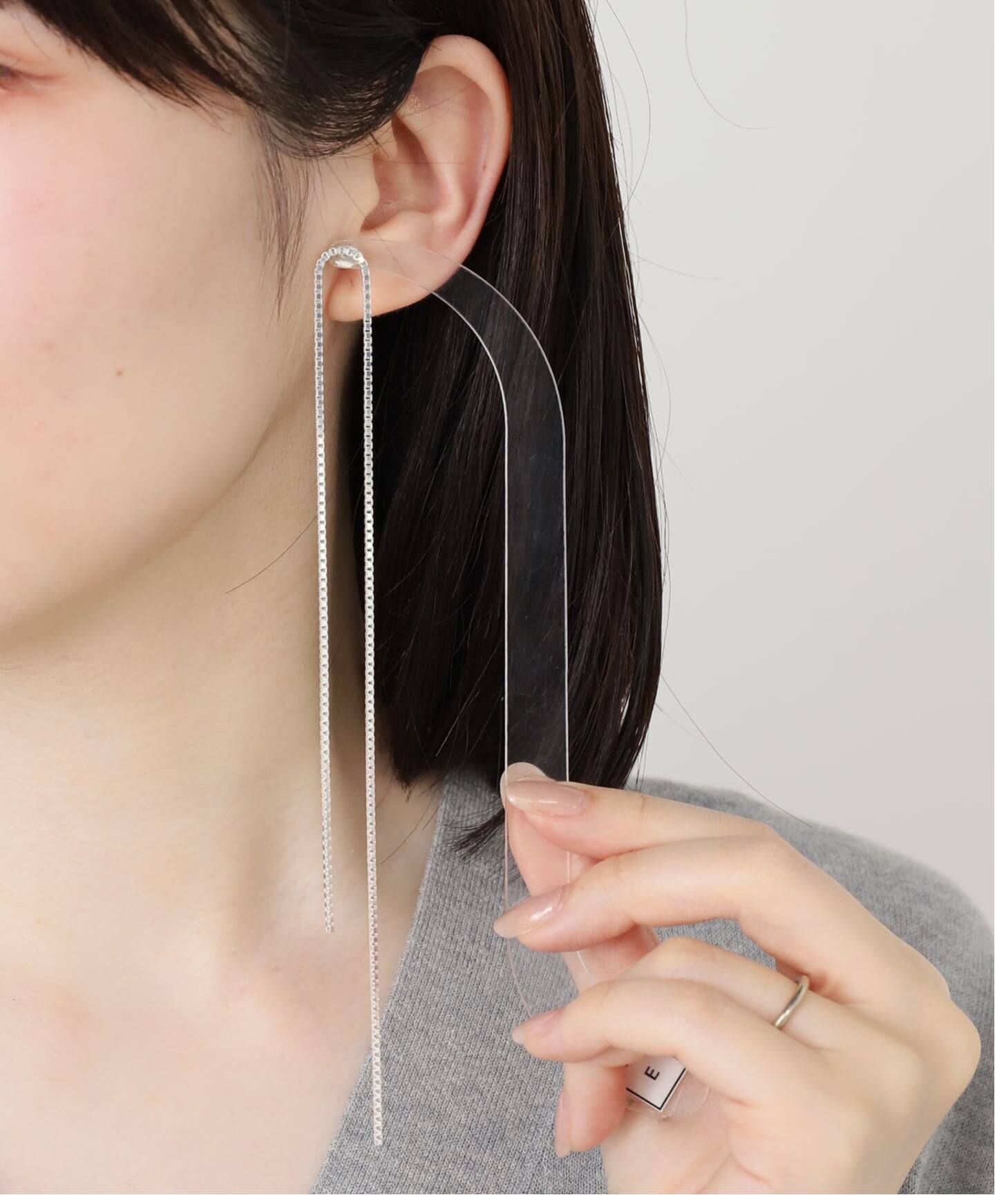 SASKIA DIEZ FRINGE EARRINGS OPEN：ピアス（ピアス（両耳用