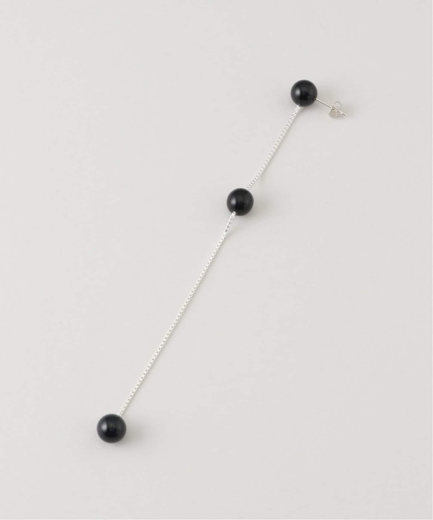 SASKIA DIEZ 3DROP EARRING ONYX 1PEACE：片耳ピアス（ピアス