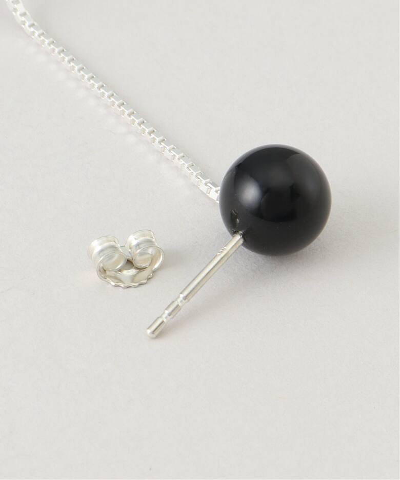 SASKIA DIEZ 3DROP EARRING ONYX 1PEACE：片耳ピアス（ピアス（片耳用 