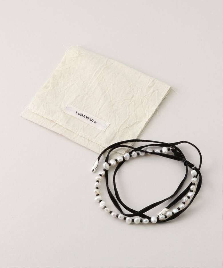 TODAYFUL Pearl Ribbon Choker（ネックレス）｜BOICE FROM BAYCREW