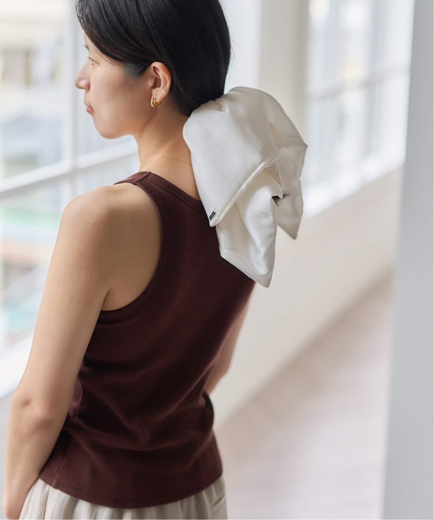 【heyep（ヘイップ）】Silk Square Large Scrunchie heyep / Silk Square Scrunchie(Large/Medium) | J