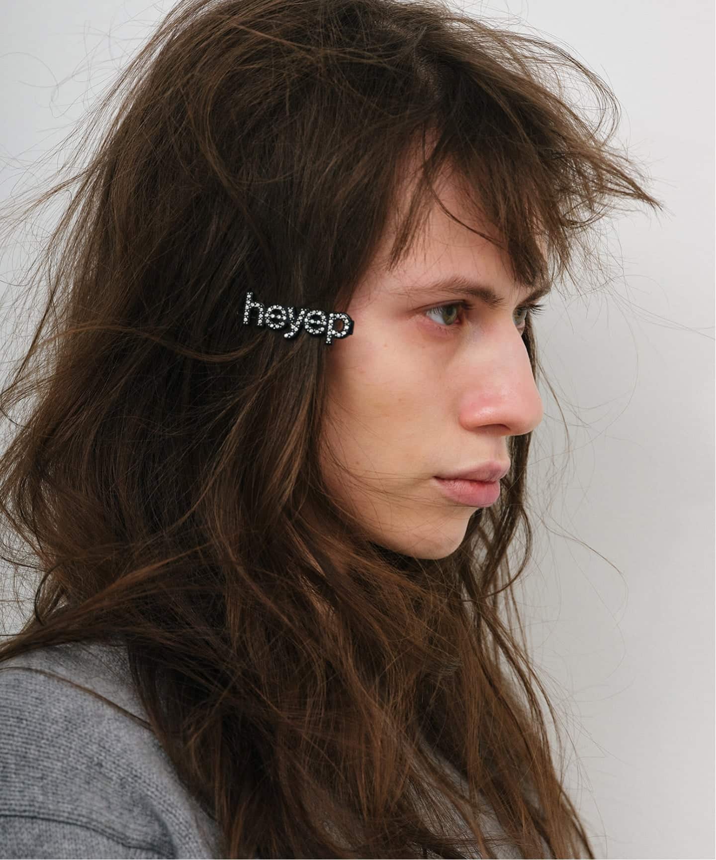 ヘアアクセサリー heyep heyep(ヘイップ)｜Logo＆Rhinestone ヘアピン 4Pセット/シルバー
