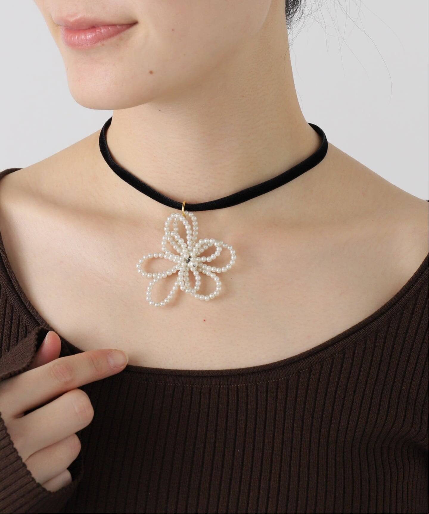 POP ADER.bijoux/ポップ アデルビジュー Noemie velour necklace