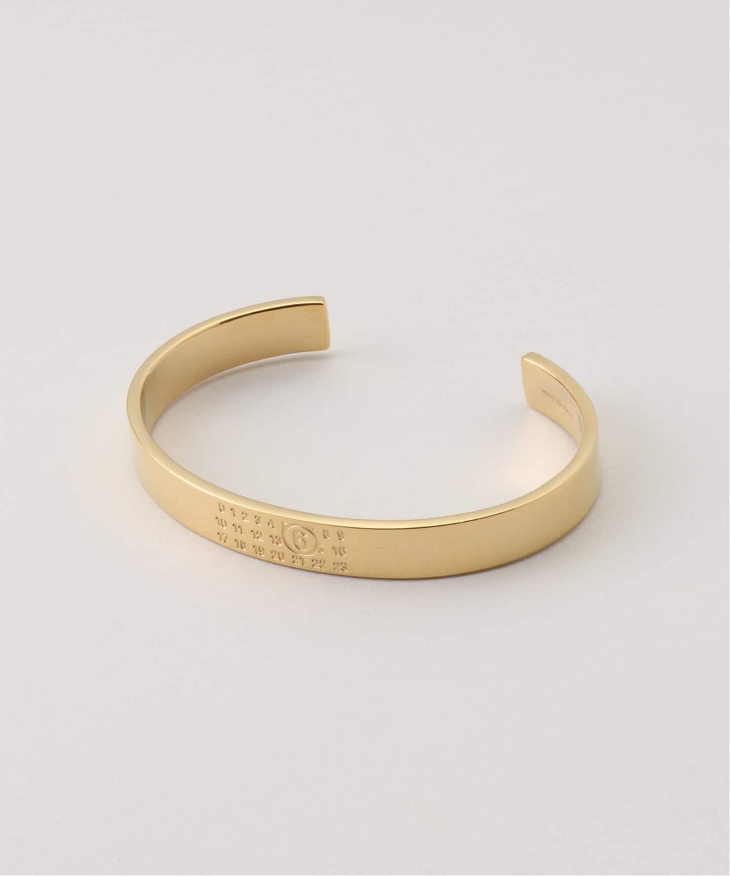 【新品外箱あり】メゾンマルジェラ スリム ロゴ ブレスレット バングル ゴールド MAISON MARGIELA メゾンマルジェラ ロゴブレスレット バングル