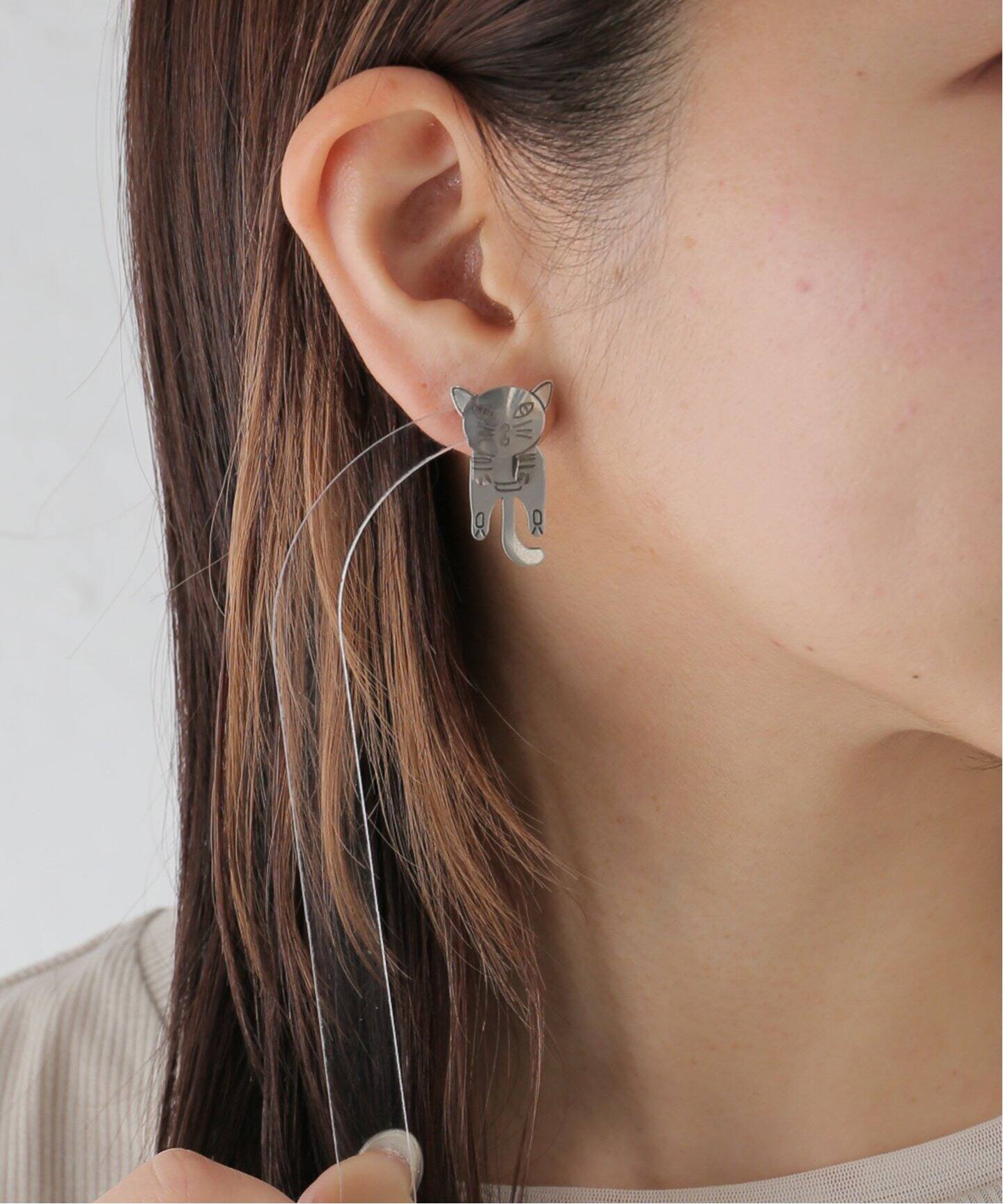 ≪一部店舗＋WEB限定≫MARNI/マルニ CAT METAL EARRINGS（イヤリング 
