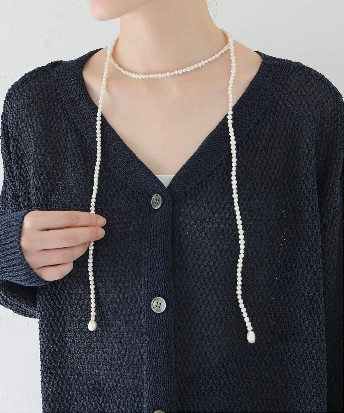 もこ　プリーク　ネックレス PREEK /プリーク baroque pearl free longネックレス 130