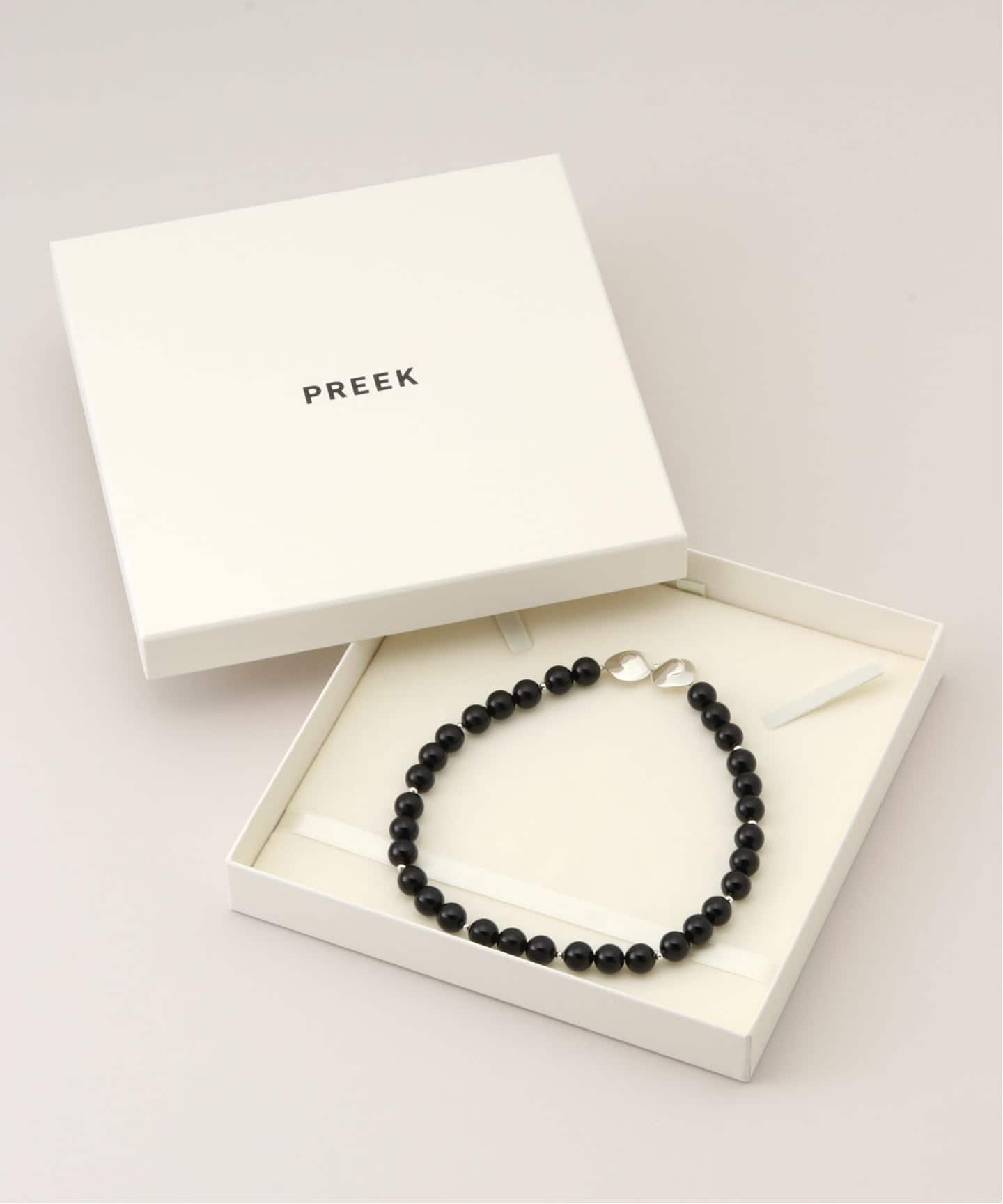 PREEK/プリーク howraw round stone nl onyx ネックレス