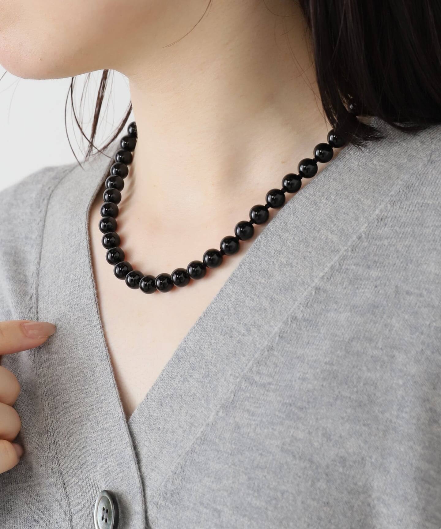 FRAMeWORK OCUCCI/別注STONE CHOKER ONYX OCUCCI/オクチ 別注STONE 8mm 43cm CHOKER ONYX（ネックレス