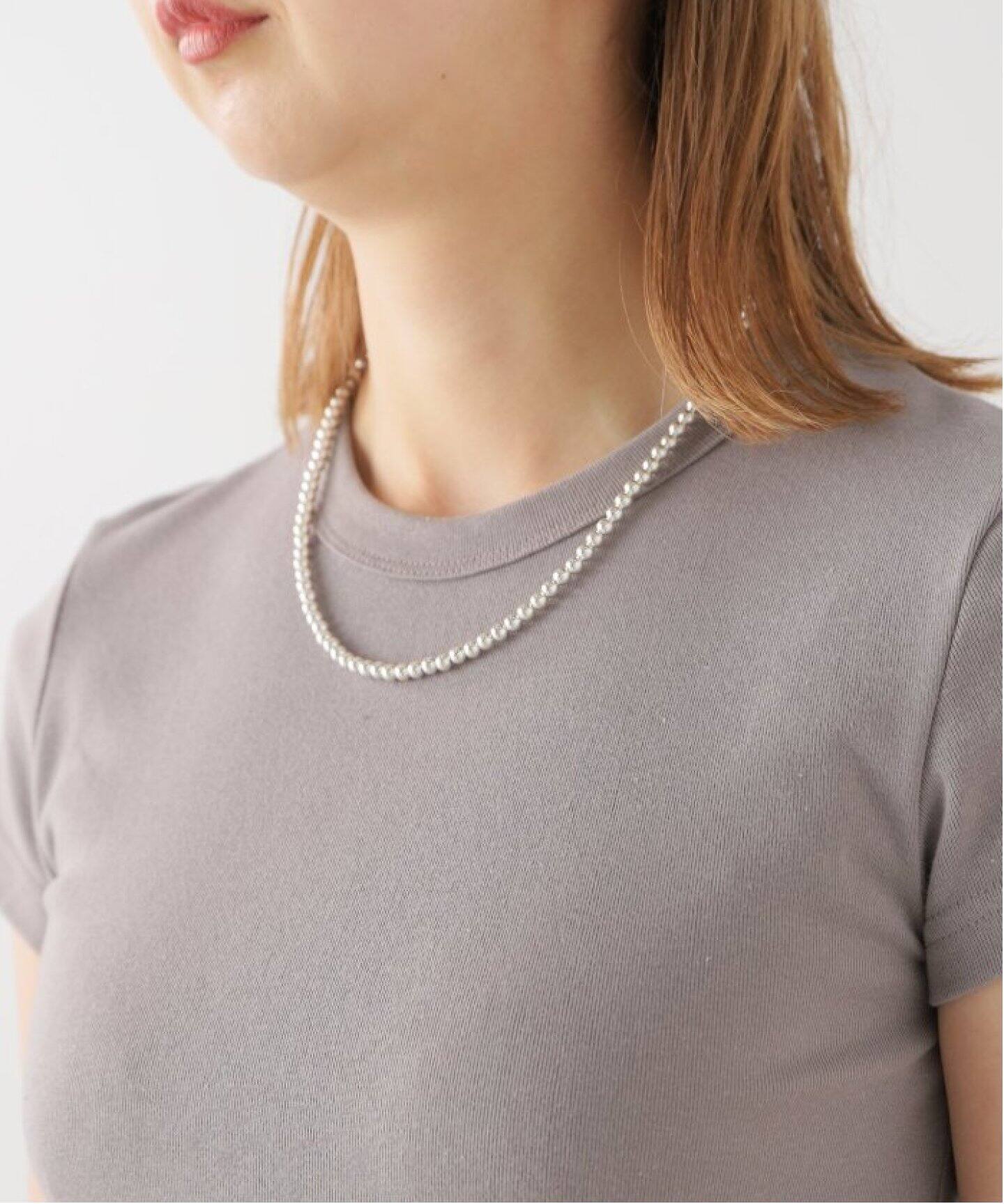 ≪追加≫INDIAN JEWELRY 5mm シャイニービーズネックレス20インチ3