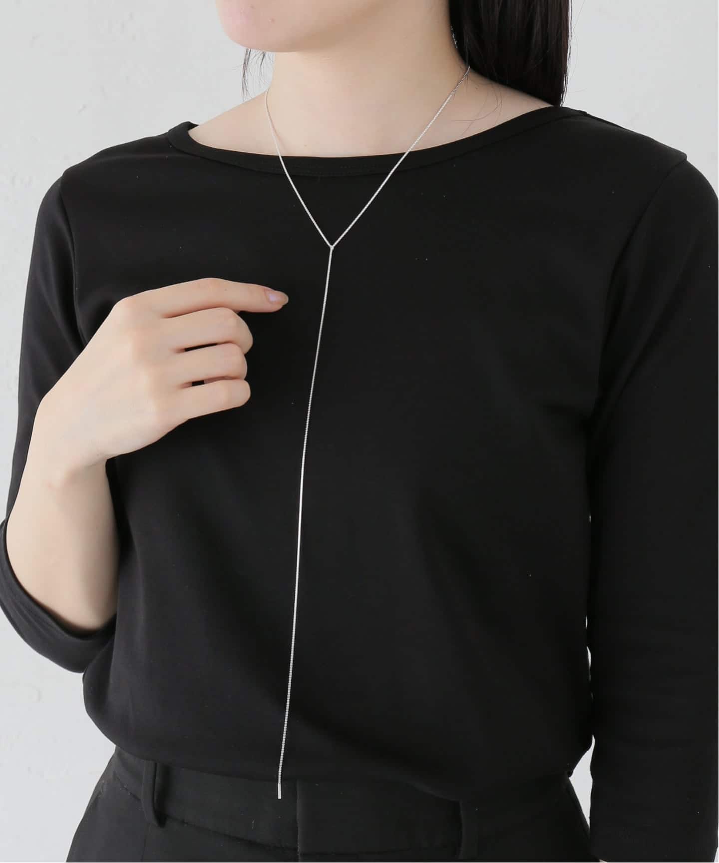 SASKIA DIEZ/サスキア ディツ FINE NEC FRINGE cubicNO1ロング (シルバー)