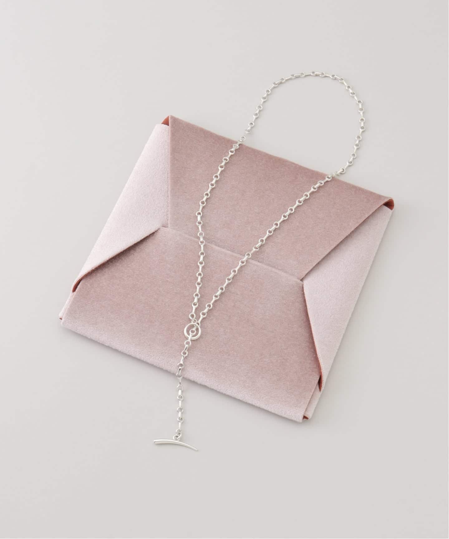 【ガブリエラ アルティガス】10mm DOUBLE BEAM NECKLACE Double Beam Link with White Pavé Diamonds on Silky Cord